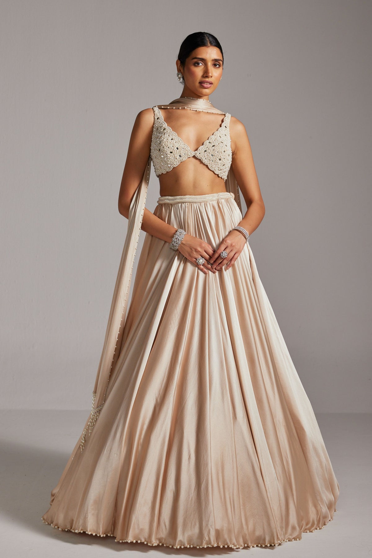 Light Beige OAS Skirt Set