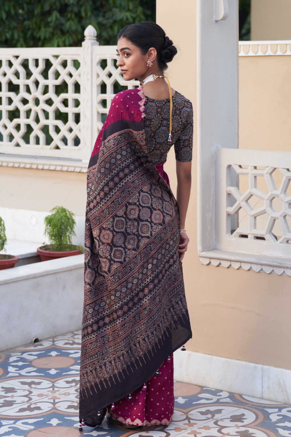 Parinita Wine Saree