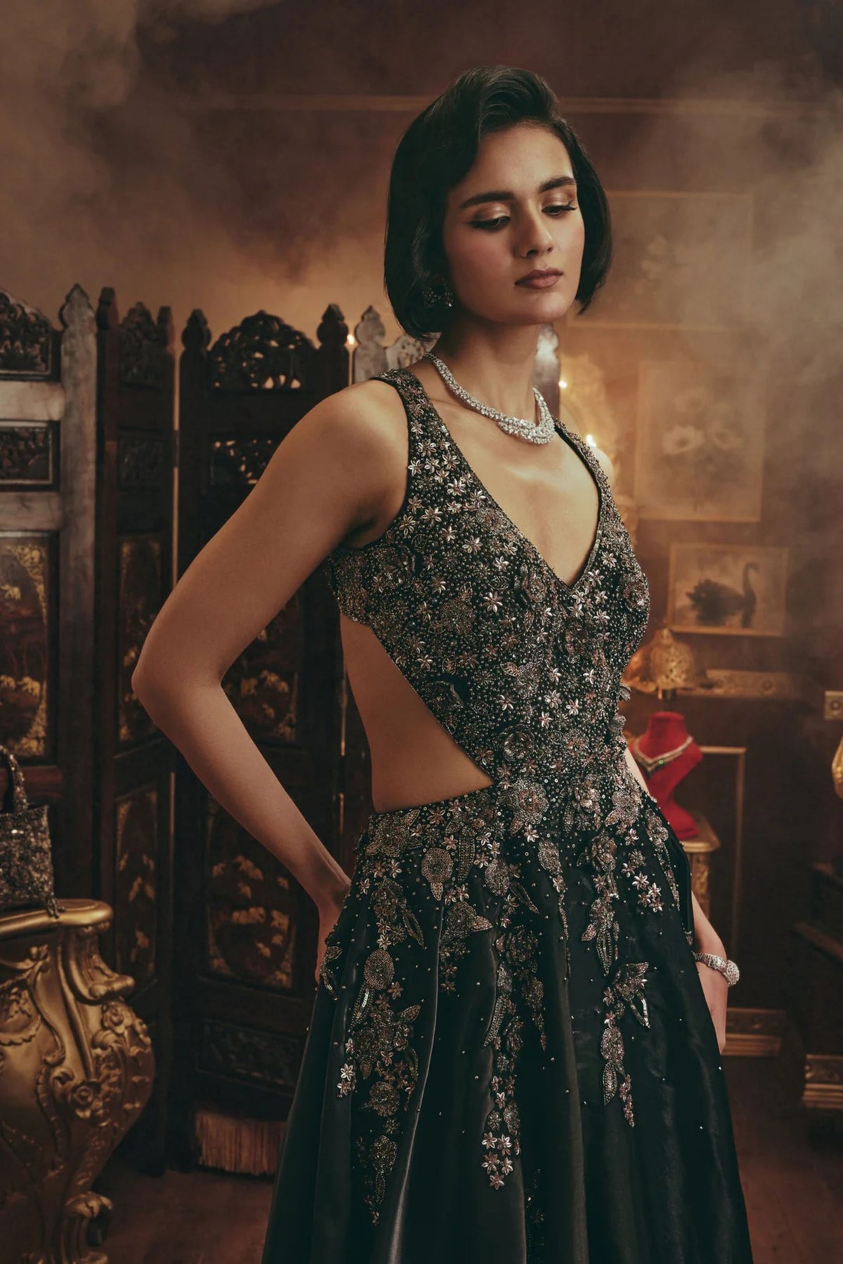 Lara Black Gown