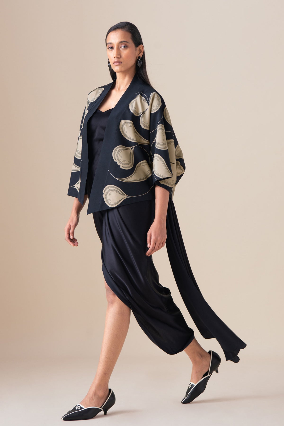 Sidra Draped Saree Set