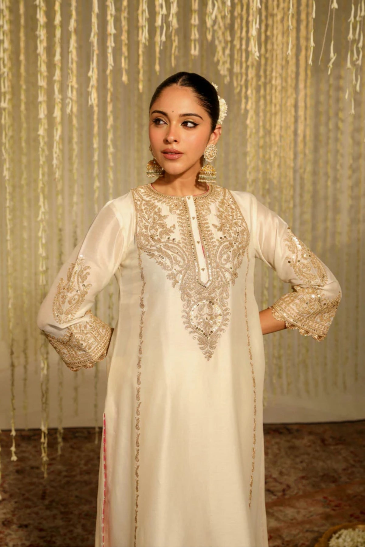 Mahika Ivory Palazzo Set