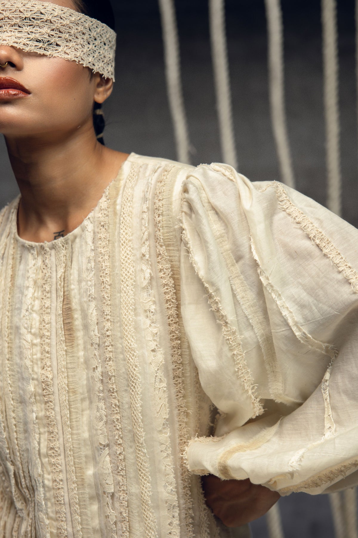 Ivory  Fringing Dress