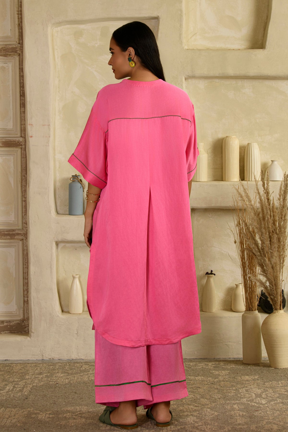 Rangrasiya  Sharbati Pink Long Kurta Set