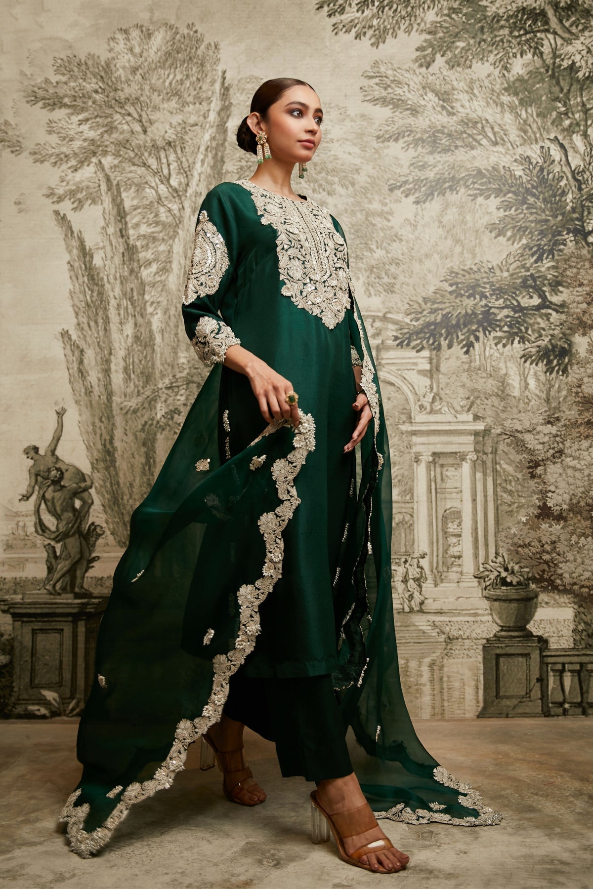 Bottle Green Kurta Set