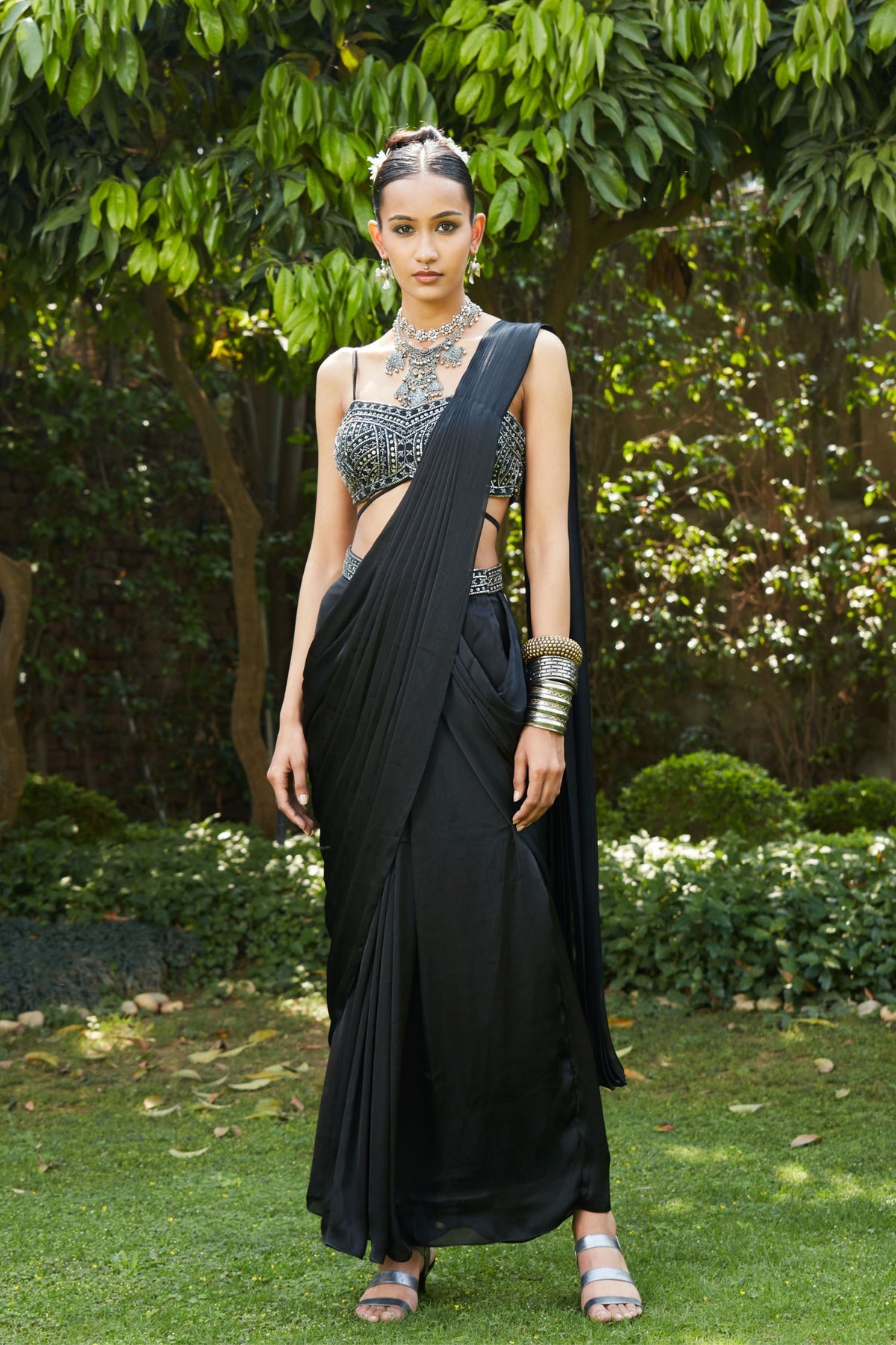 Nida Drape Saree Set