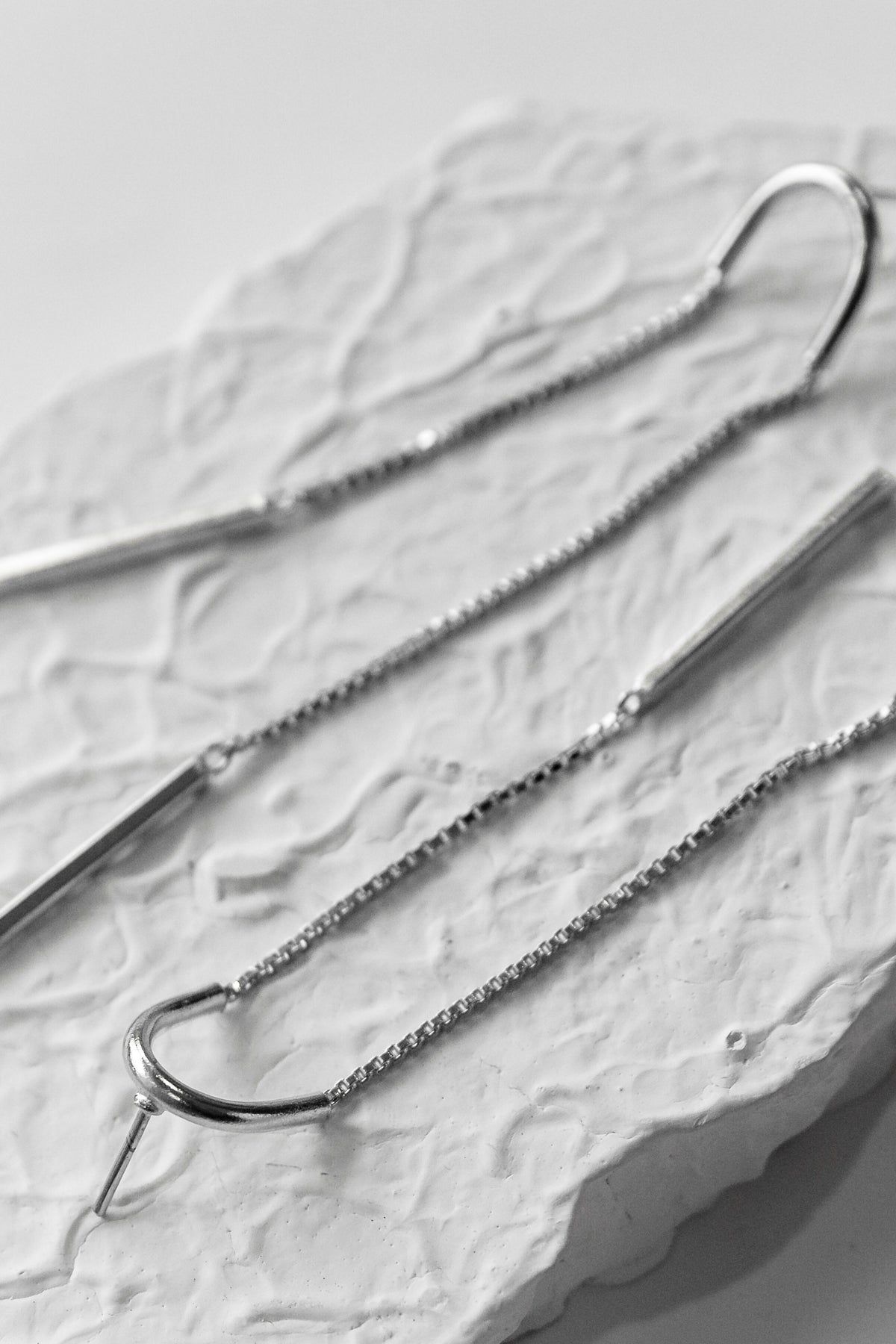 Bias Silver Earrings
