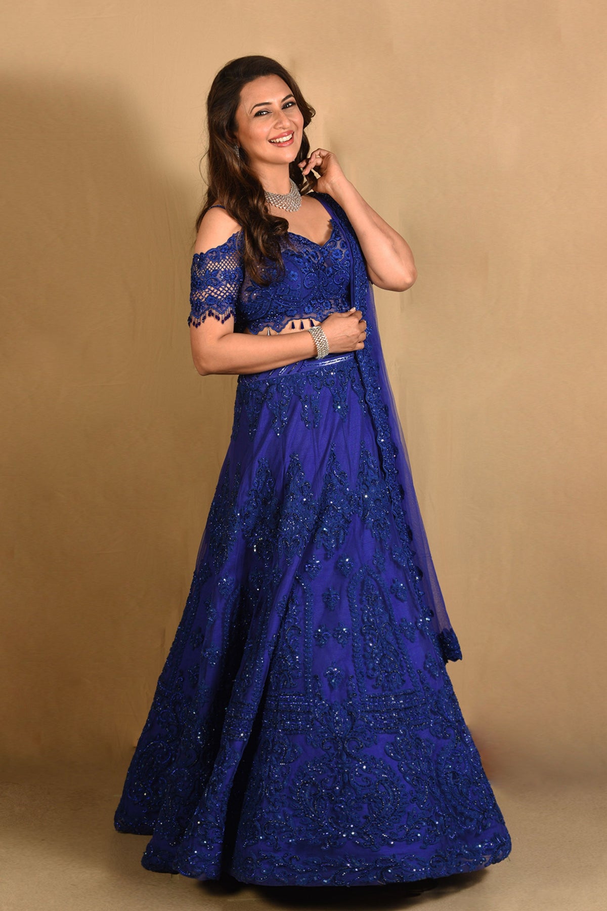 Elegant Royal Blue Lehenga Set
