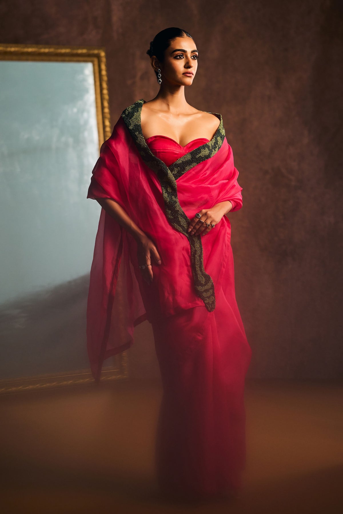 Rani Pink Serpentika Saree