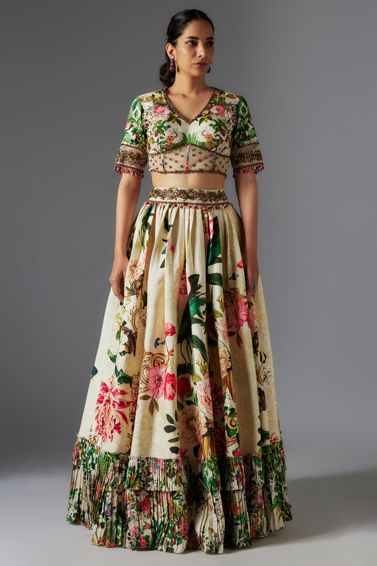 Botanical Printed Lehenga Set