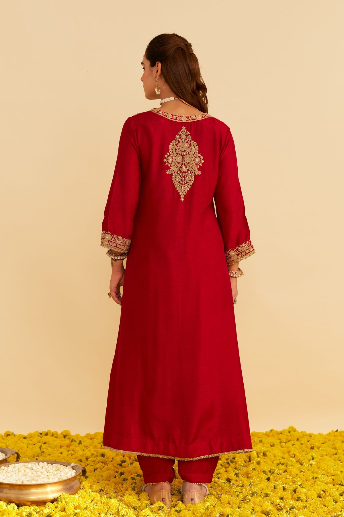 Hiba Red Salwar Set