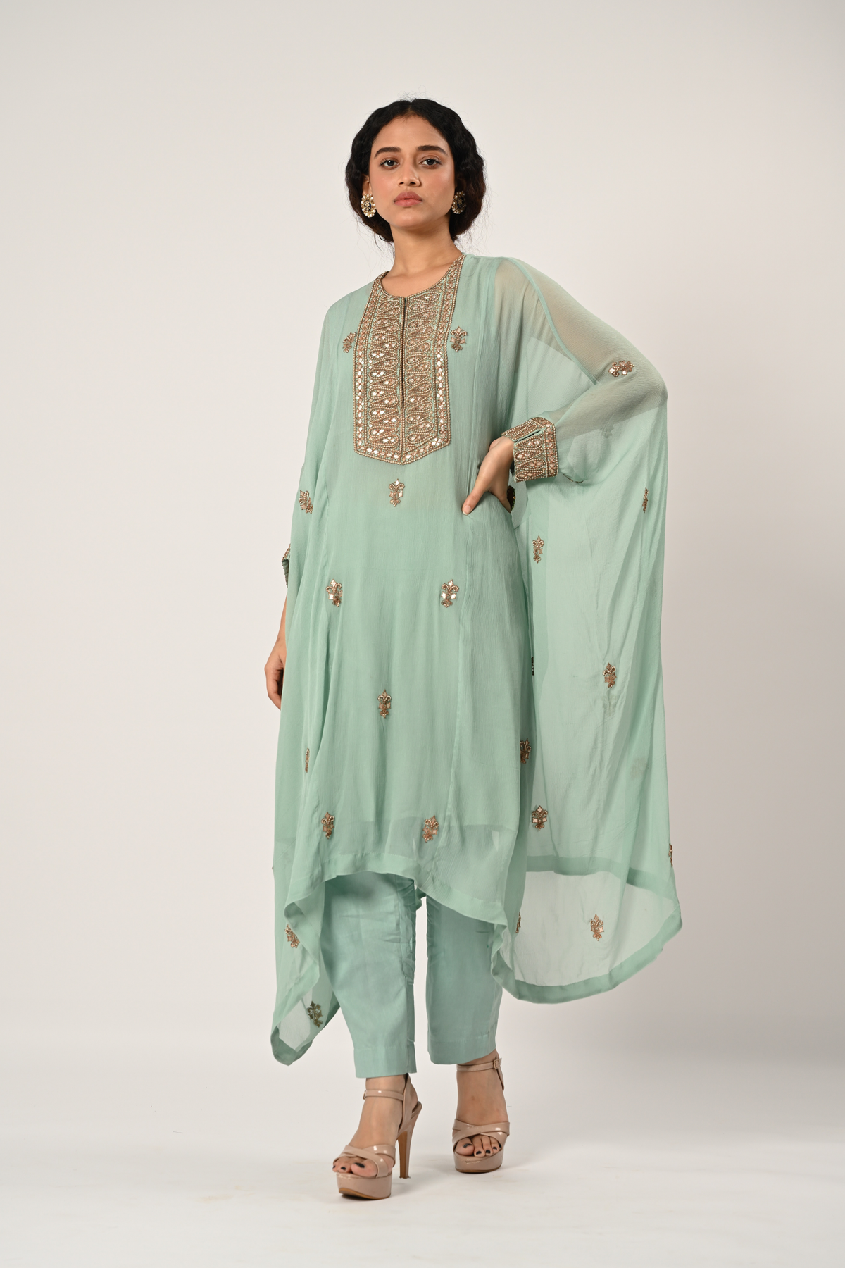 Powder Blue Kaftan Set