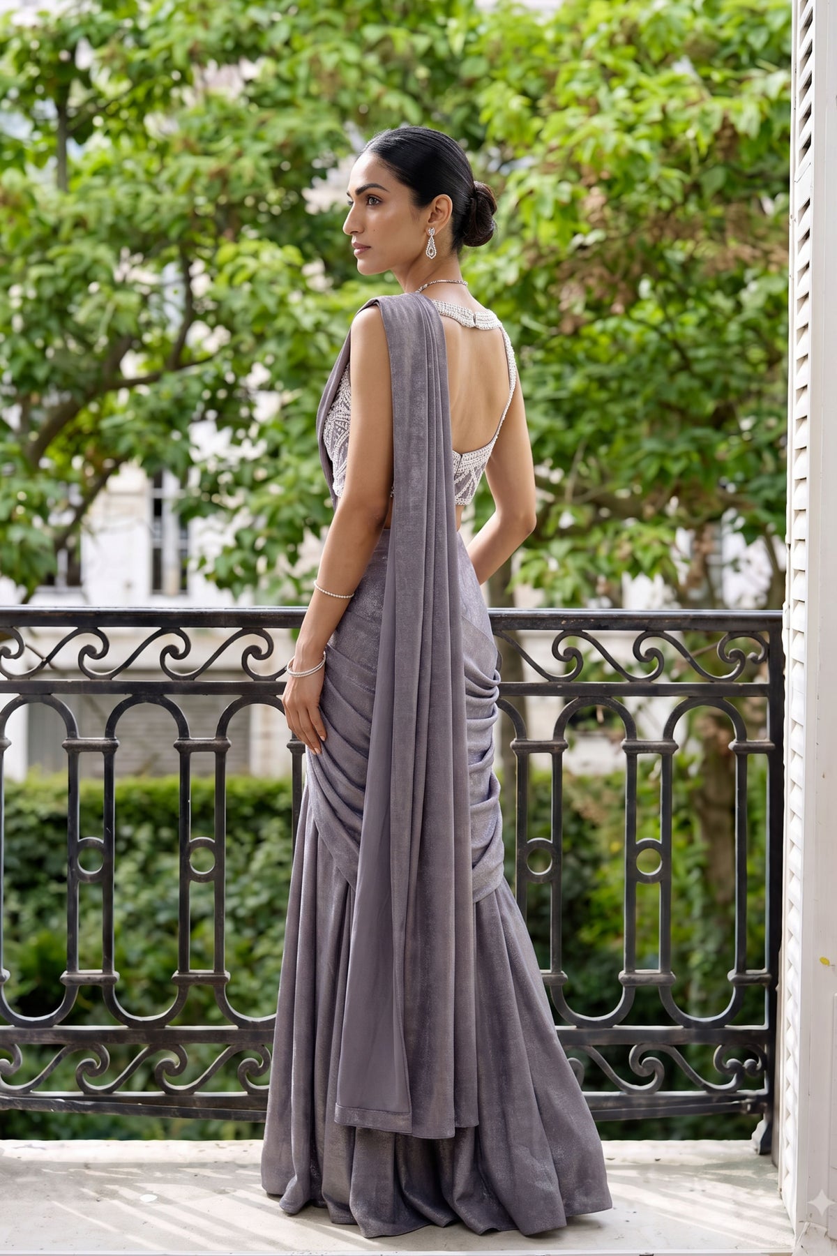 Perle Draped Saree Set
