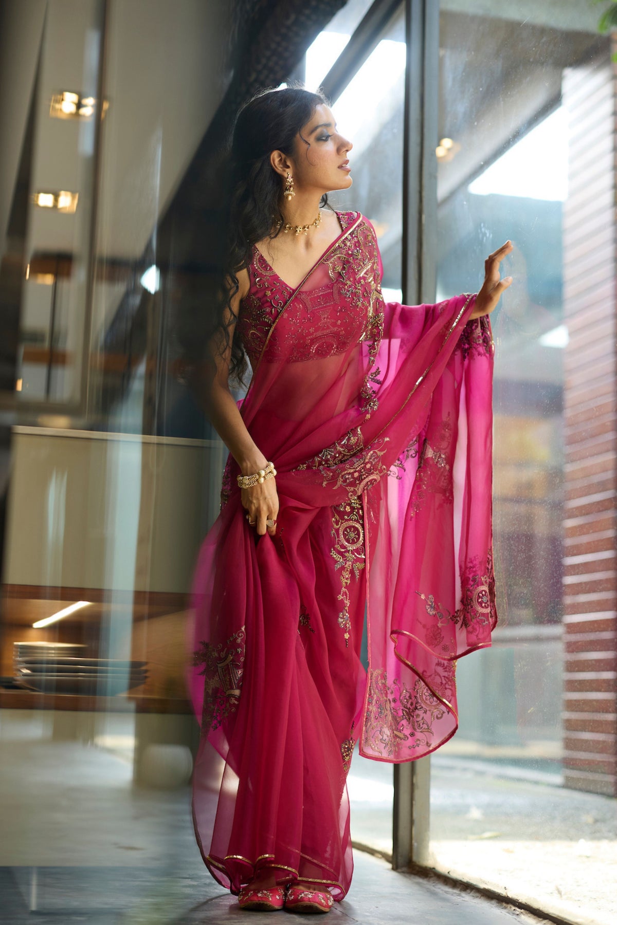 Pink Anugraha Saree