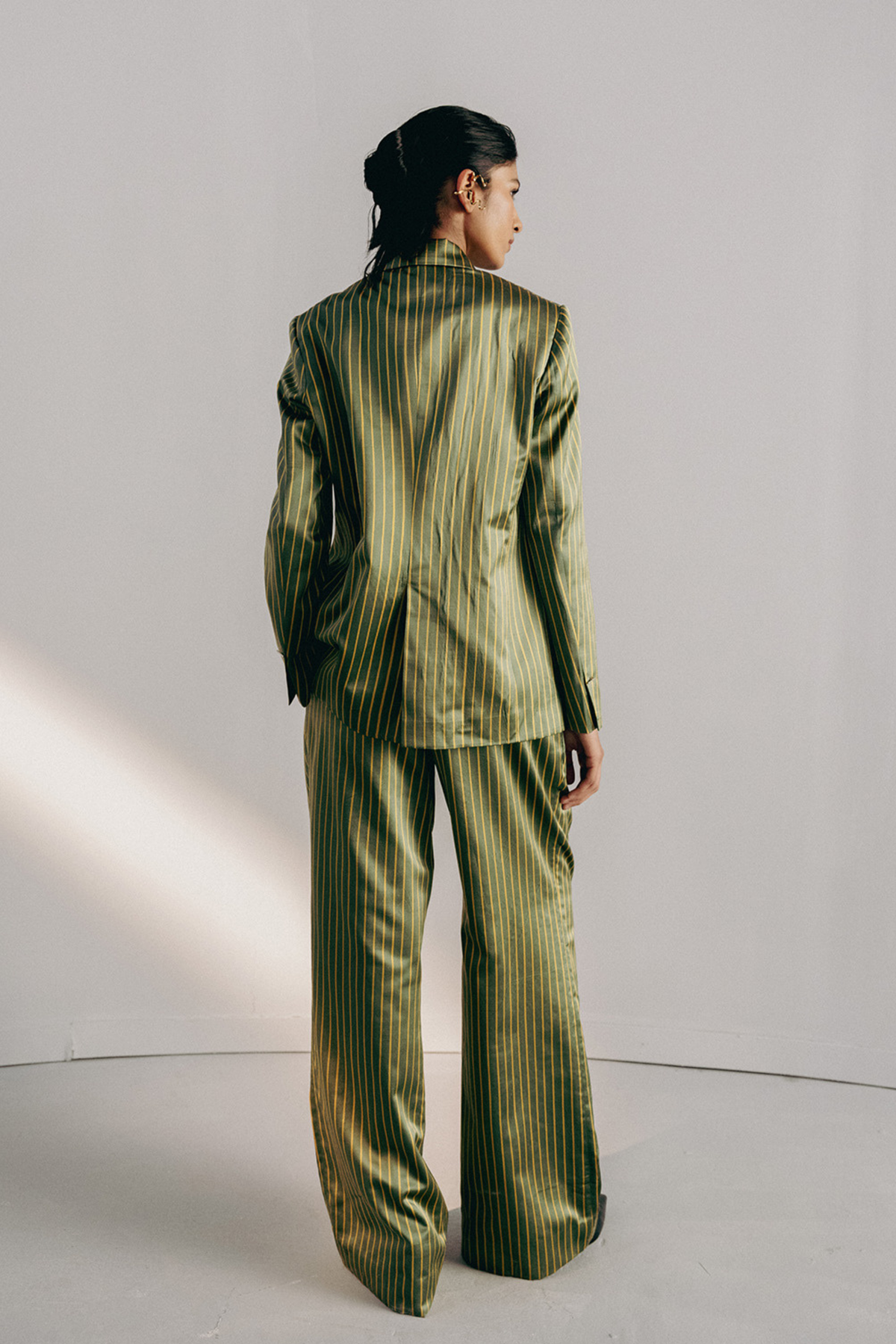 Green Stripe Blazer