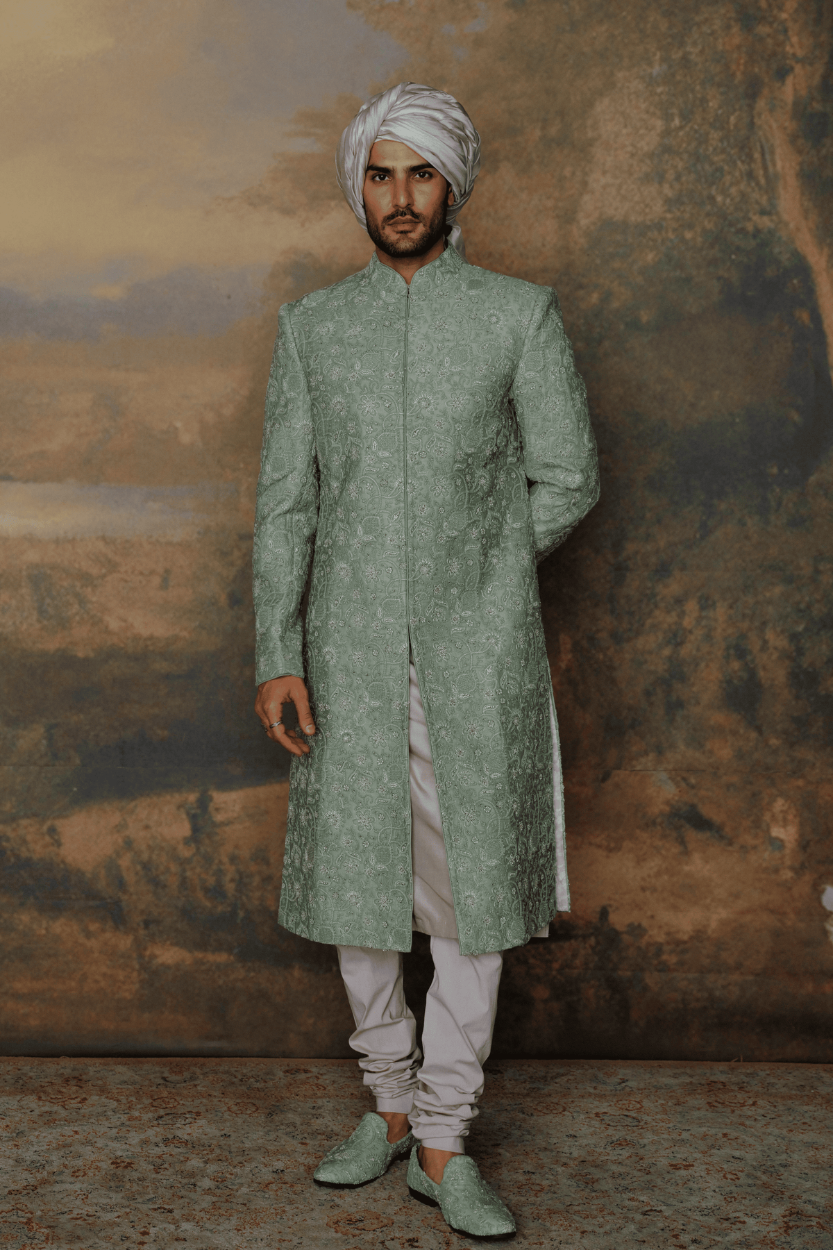 Chikankari Sherwani Set