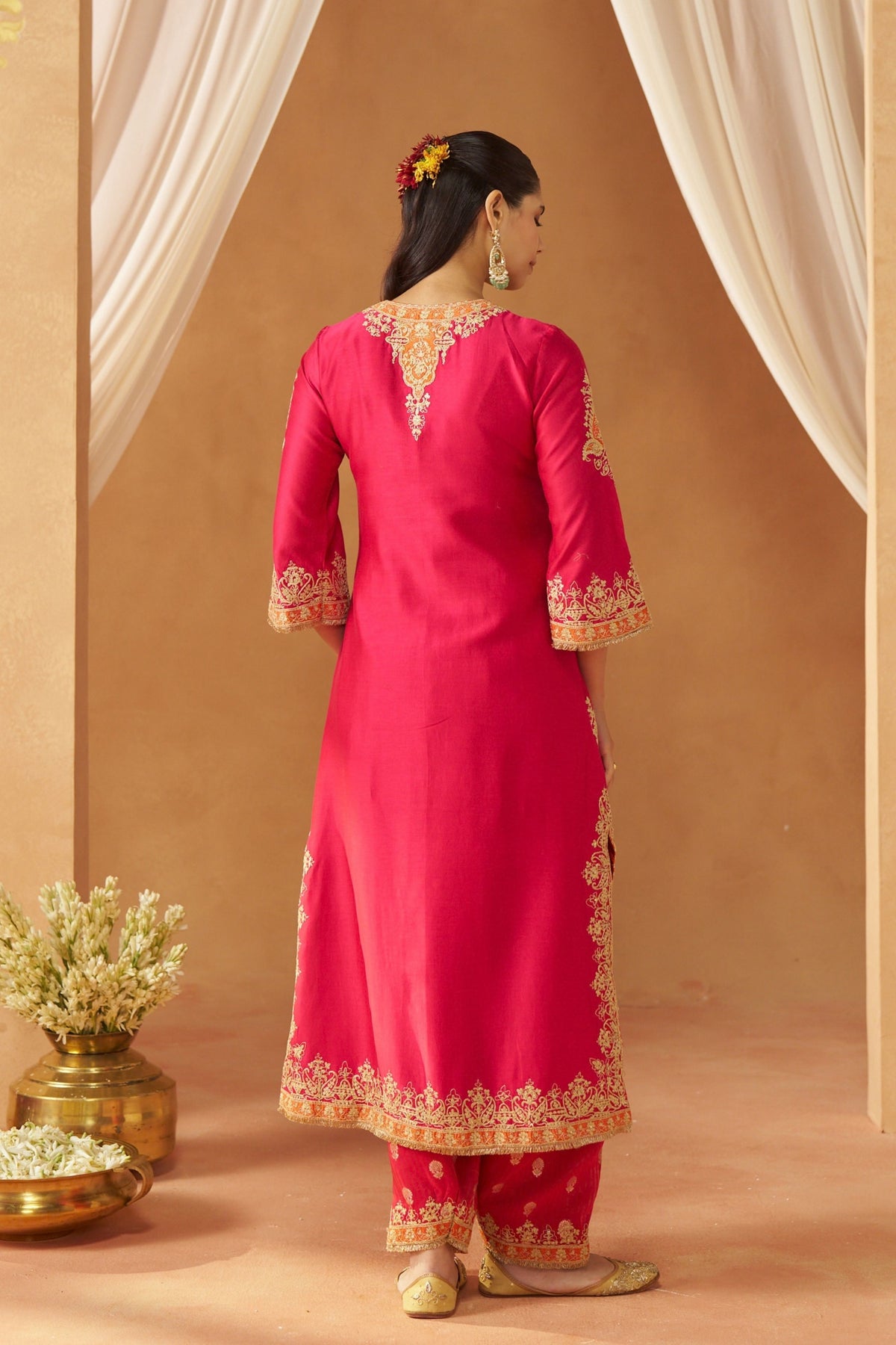 Mubina Hot Pink Kurta Set