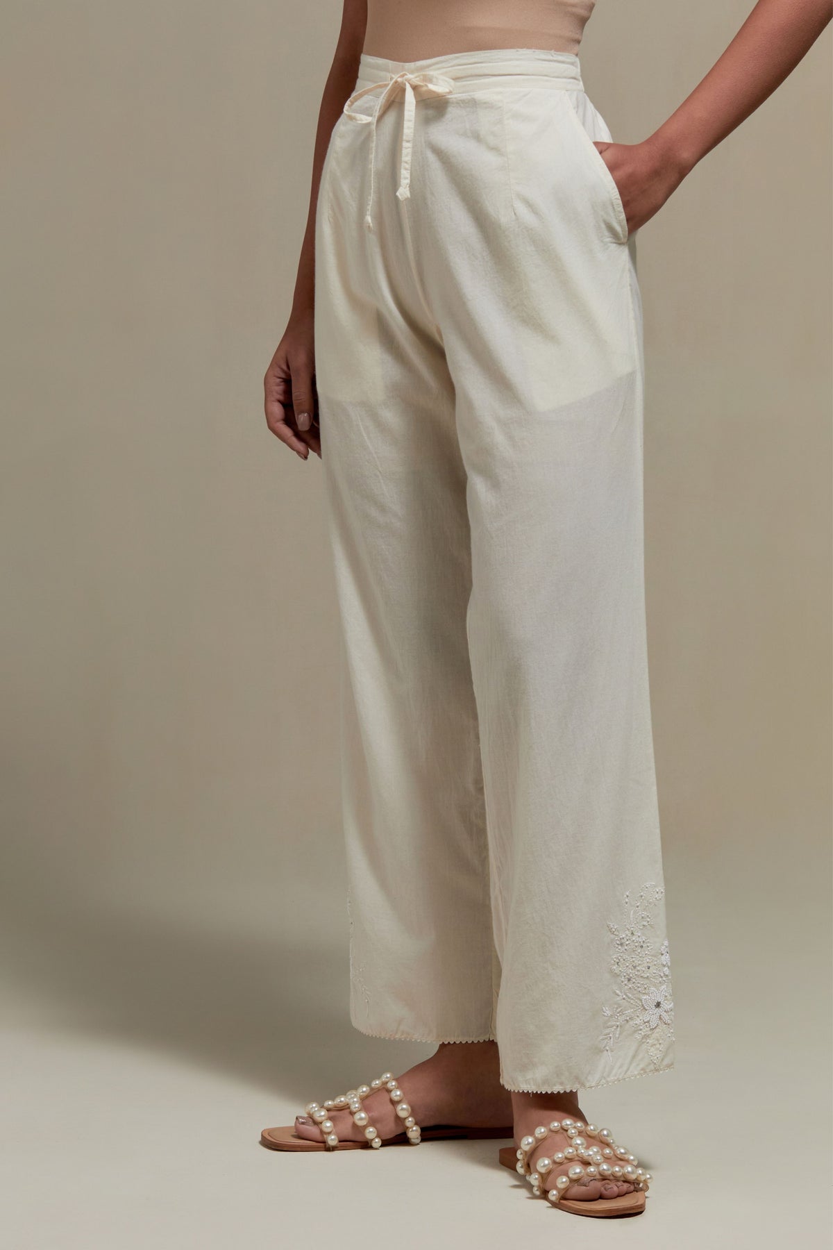 Salmon Cotton Pants