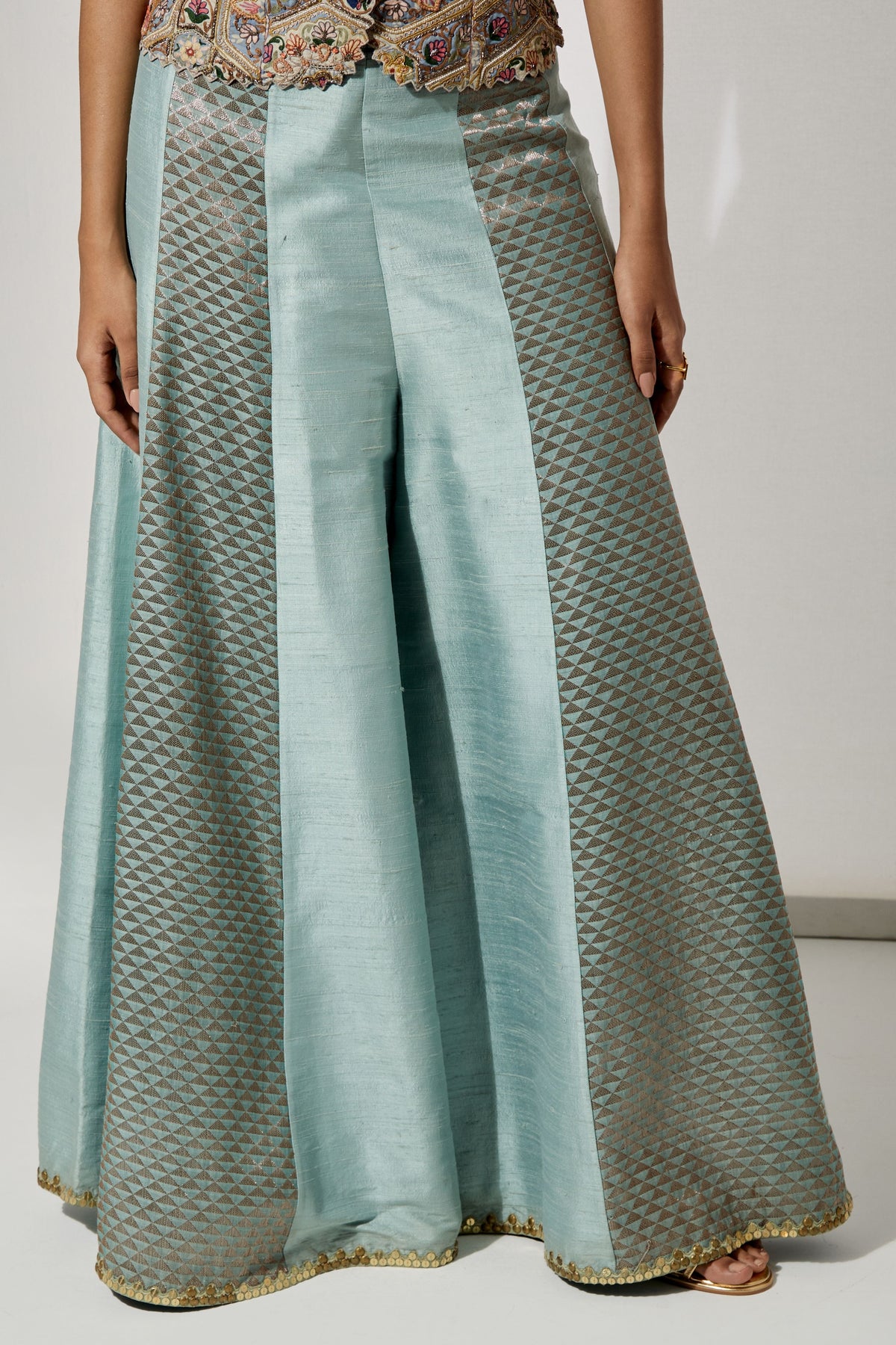 Powder Blue Sharara Set