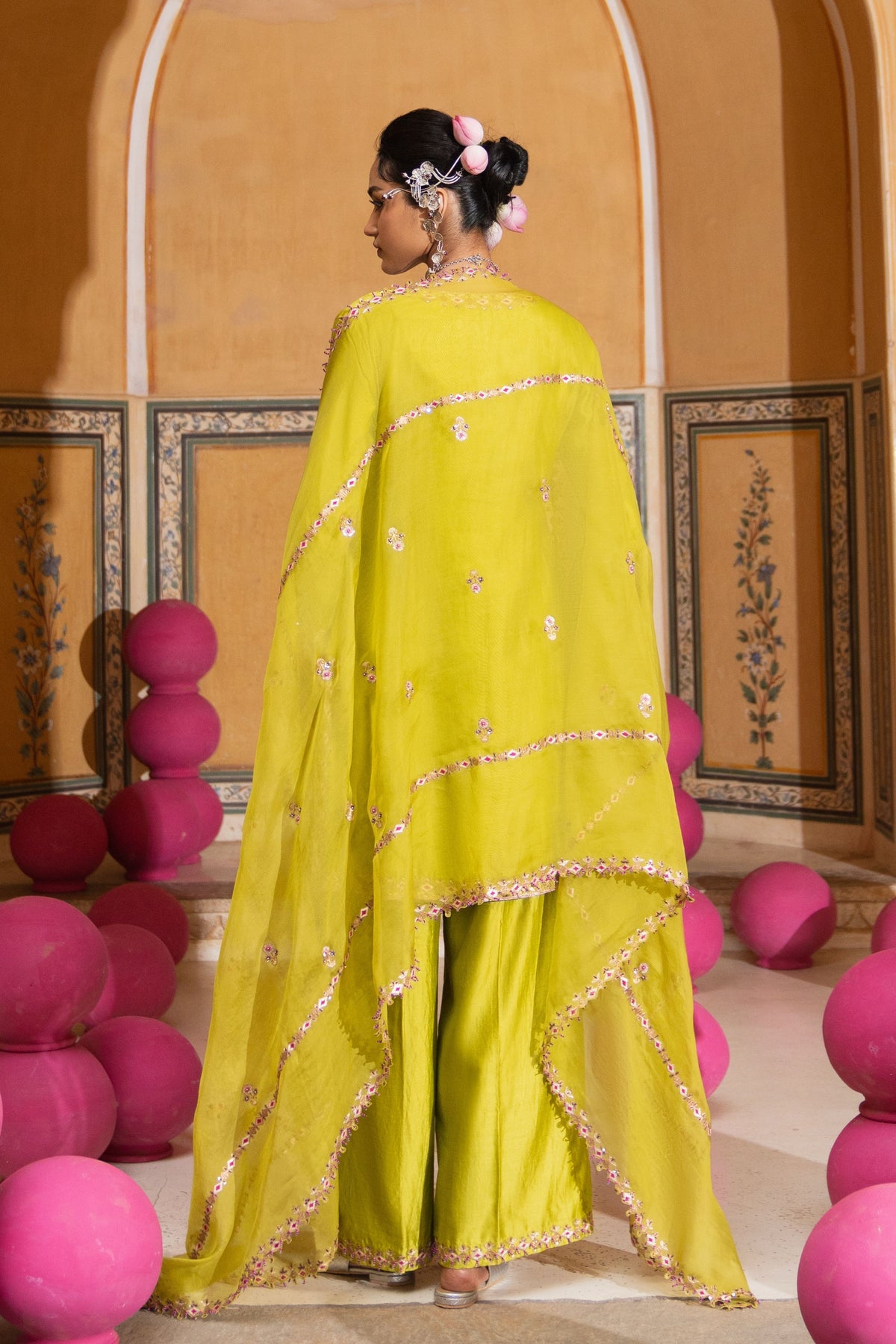 Long Panel Kurta Set