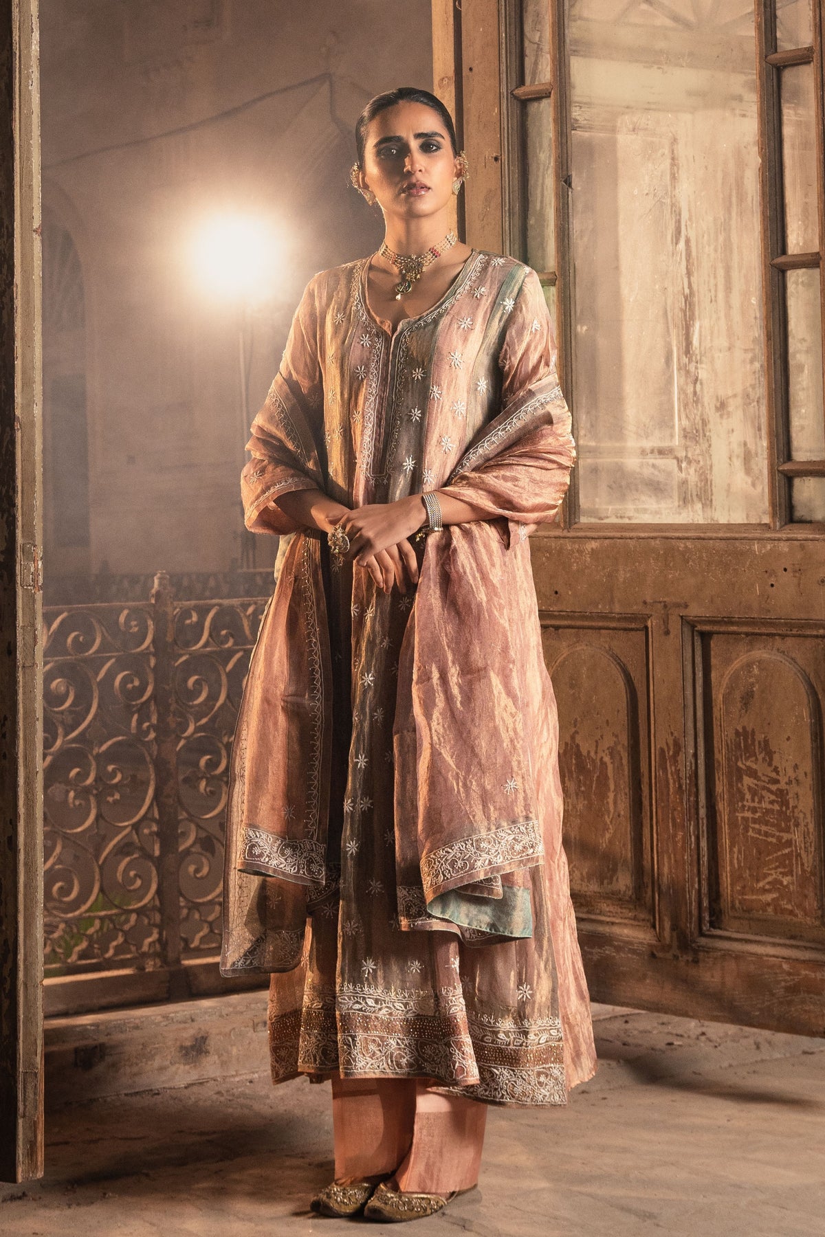 Rose Pink Anarkali Set