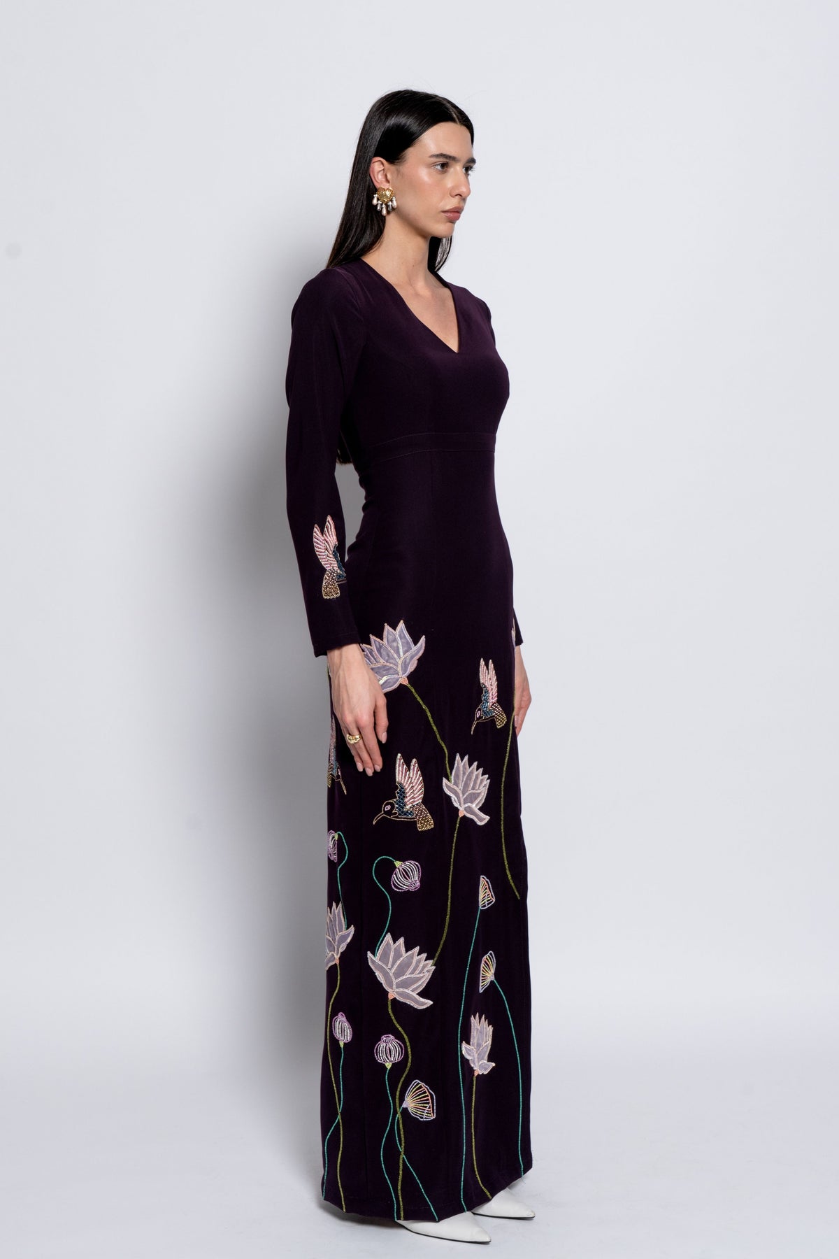 Burgundy Starlight Gown