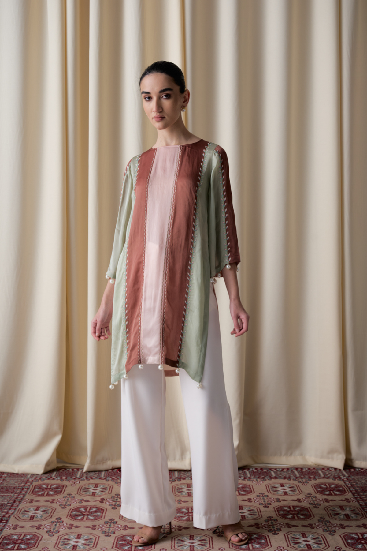 Opaline Blush Ensemble Tunic Set
