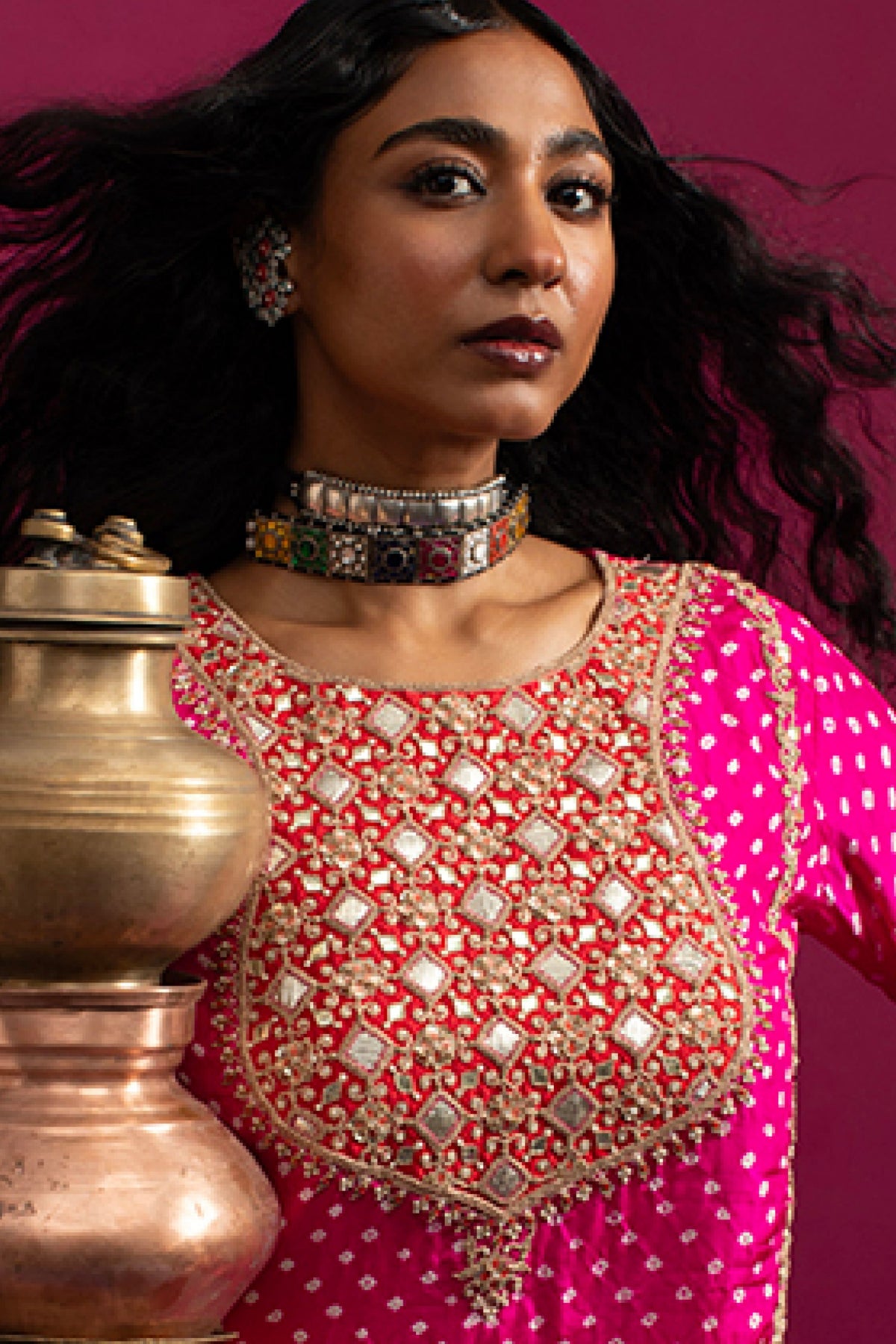 Matka Bandhani Kurta Set