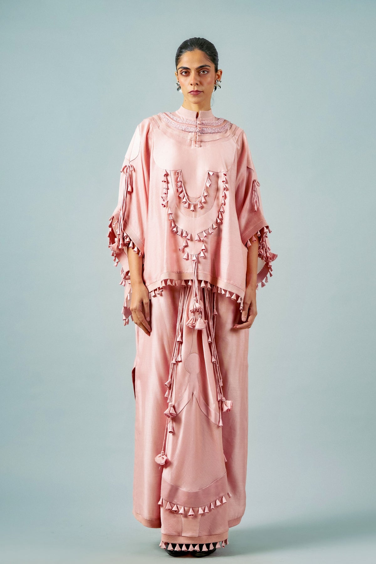 Tasseled Skirt Set
