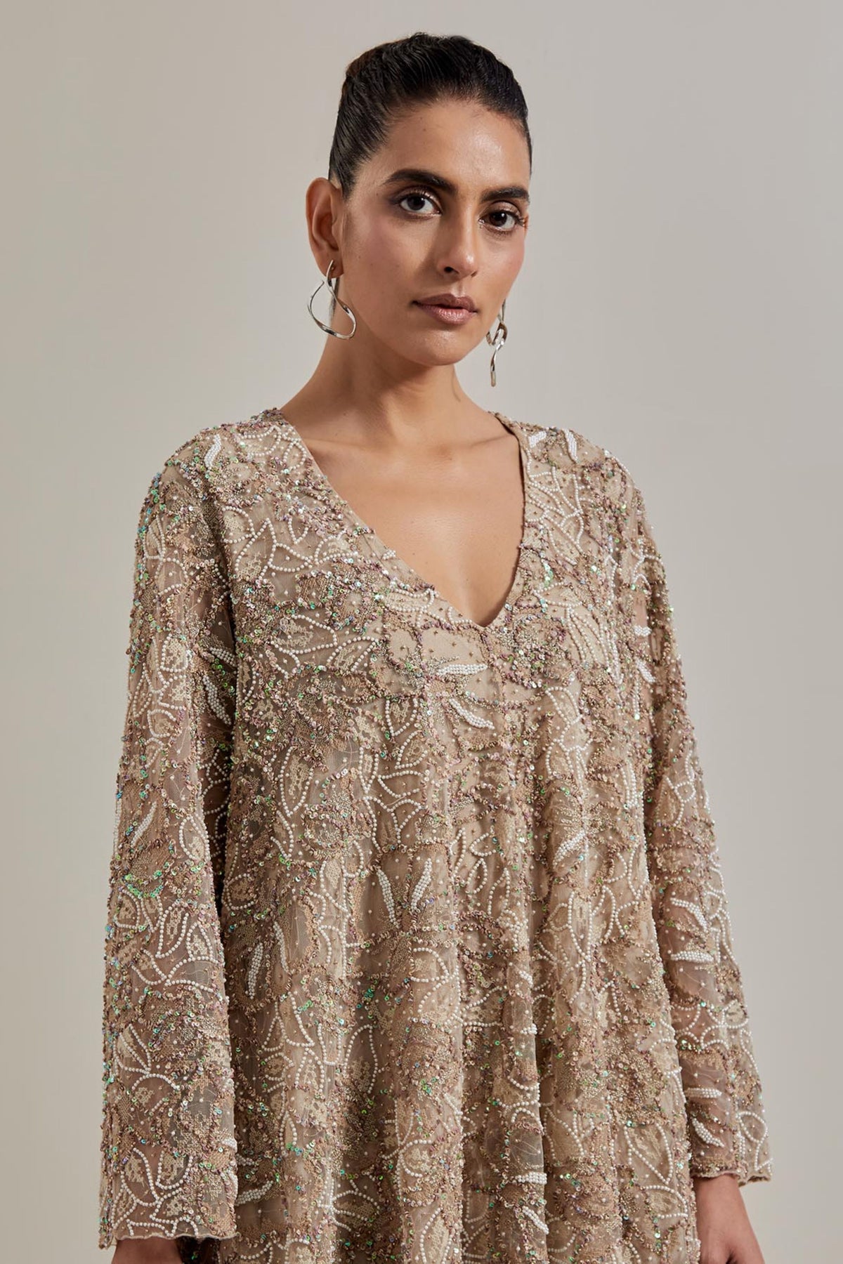 Champagne Glimmer Sharara Set