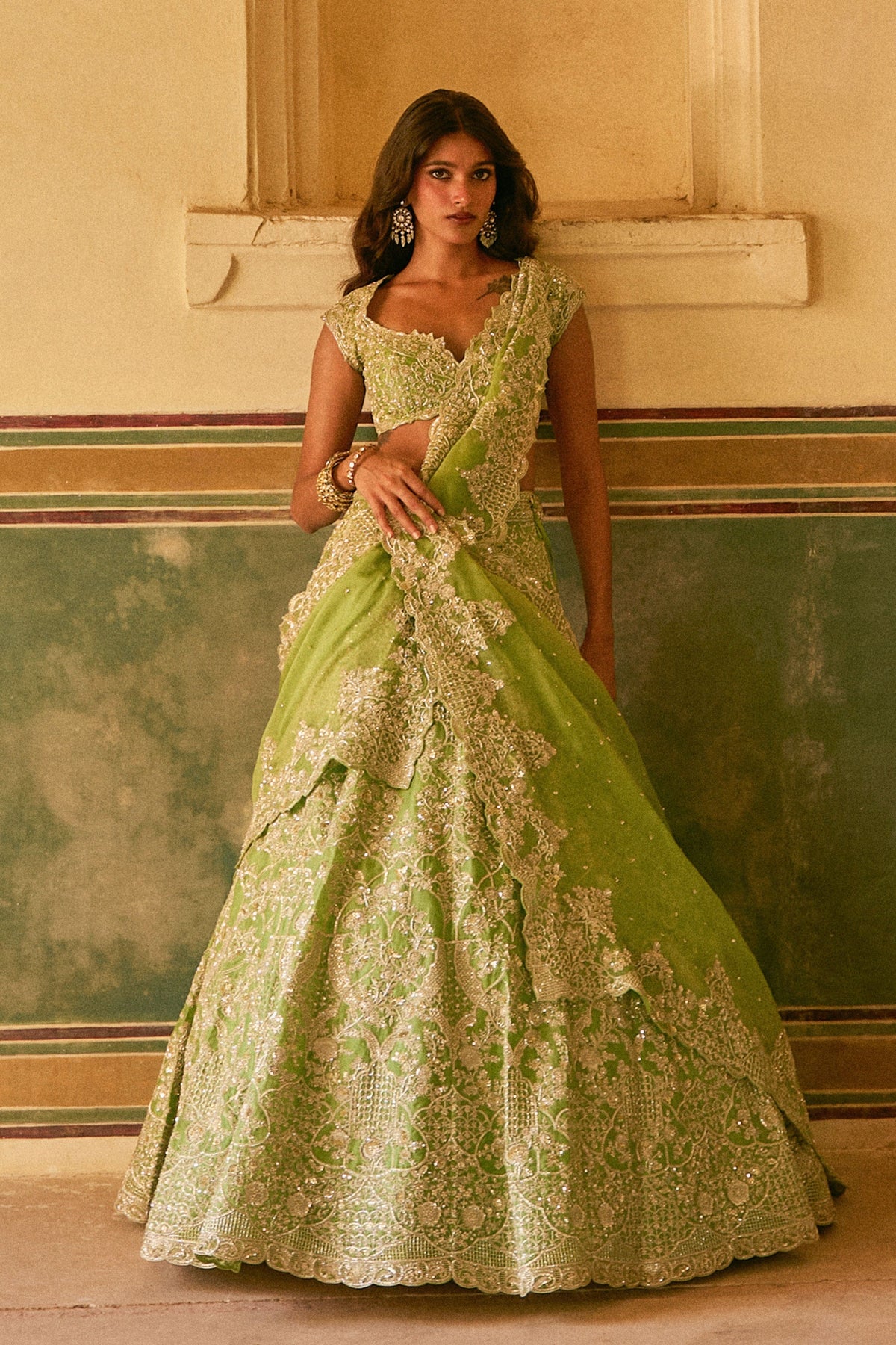Green Riti Lehenga Set