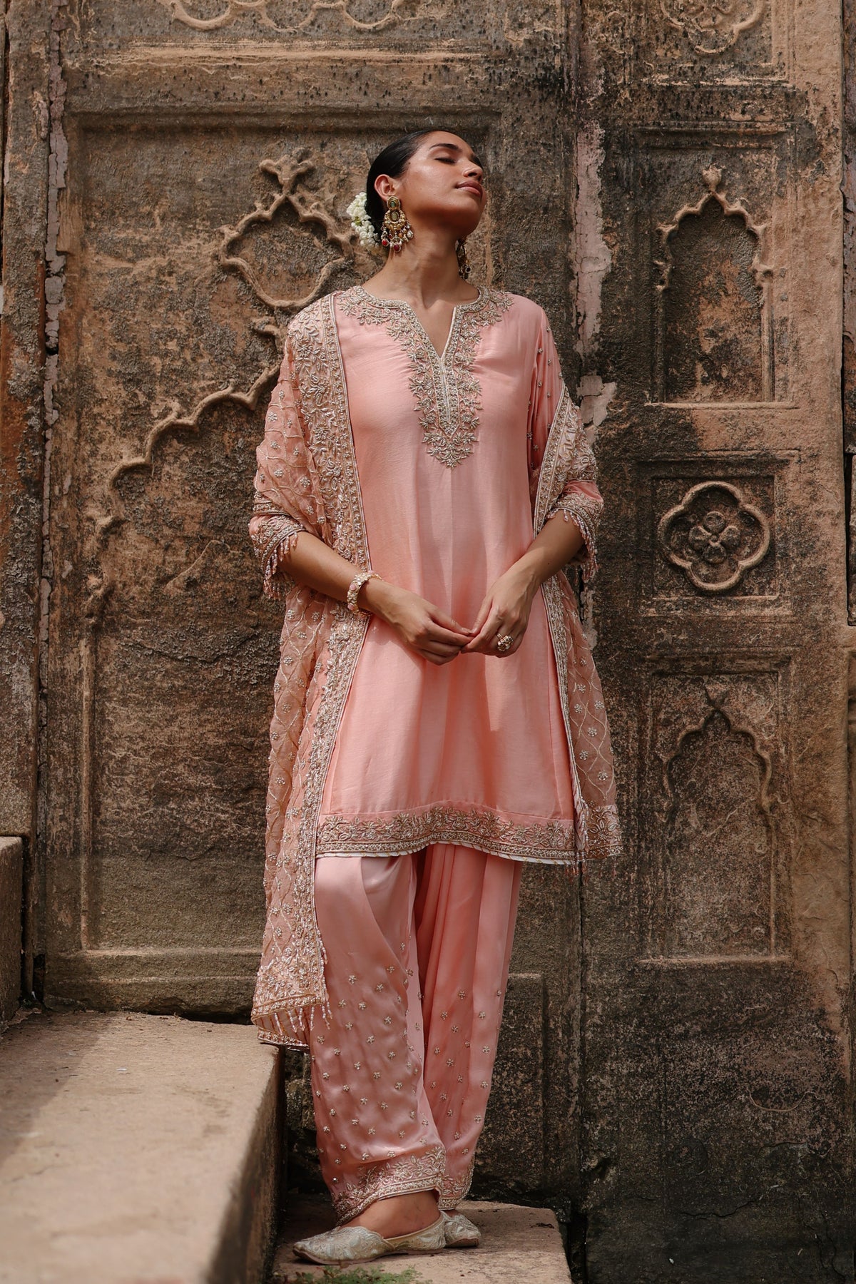 Maham Pink Short Kurta Set