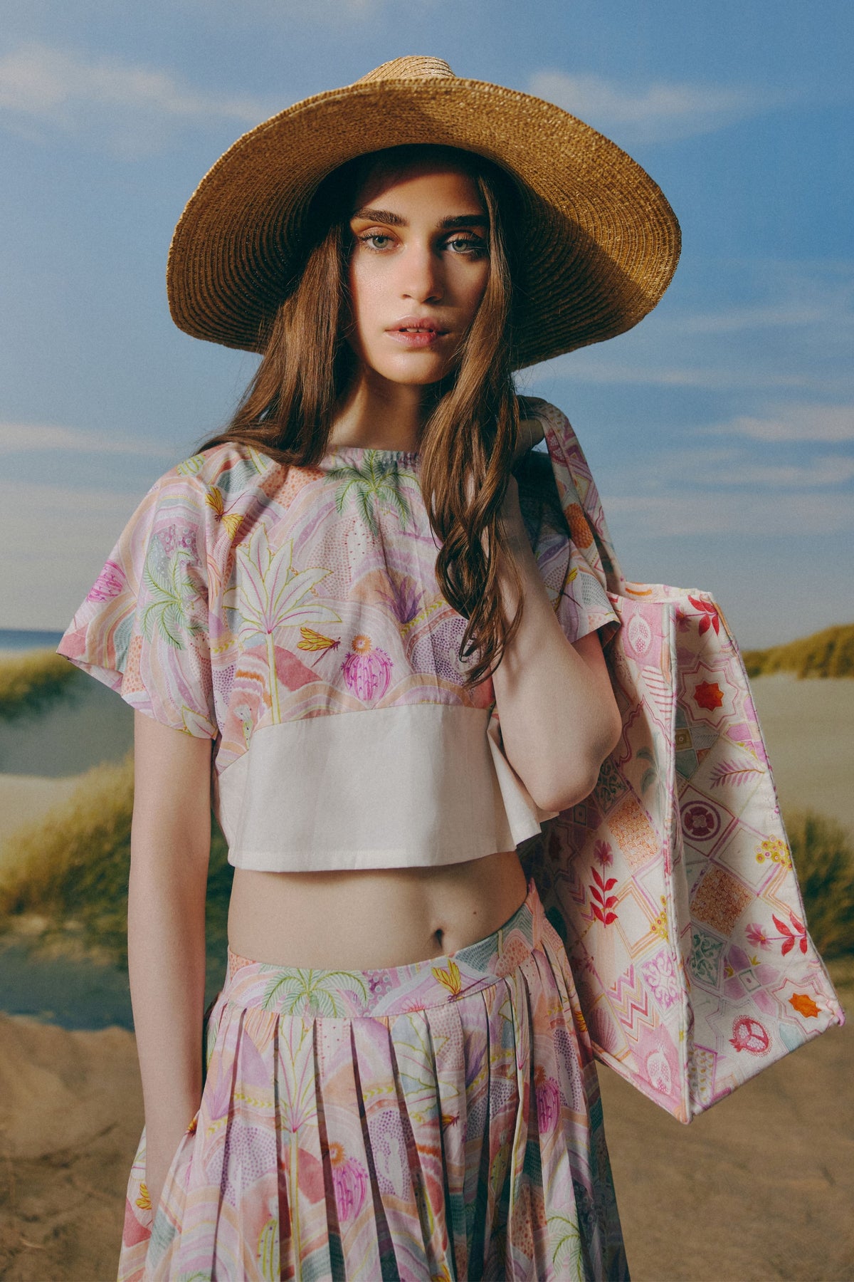 Sea Shell Printed Skirt Set