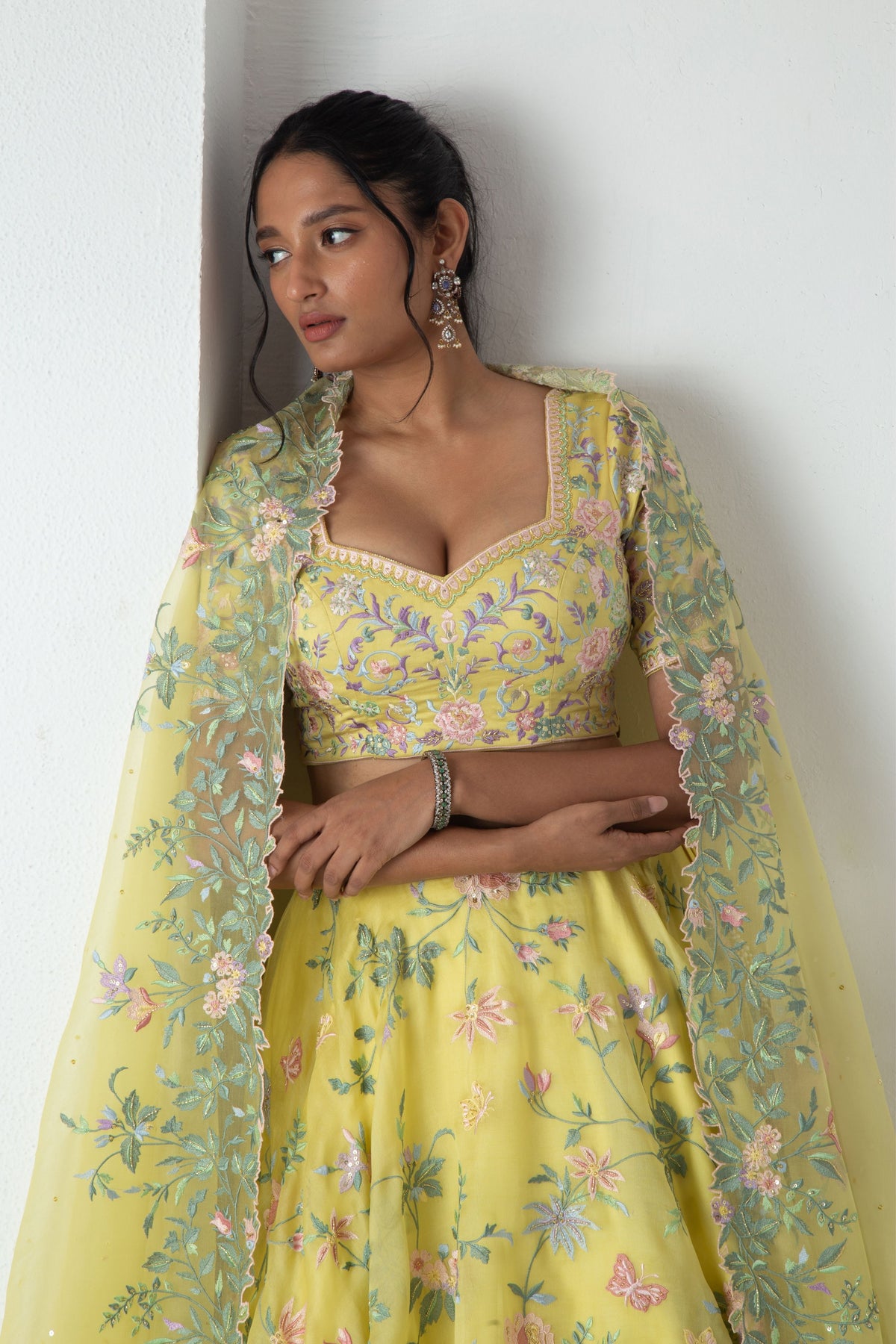 Yellow Sora Lehenga Set