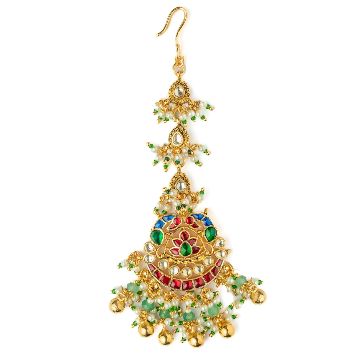 Gold-plated Green Stone Necklace Set