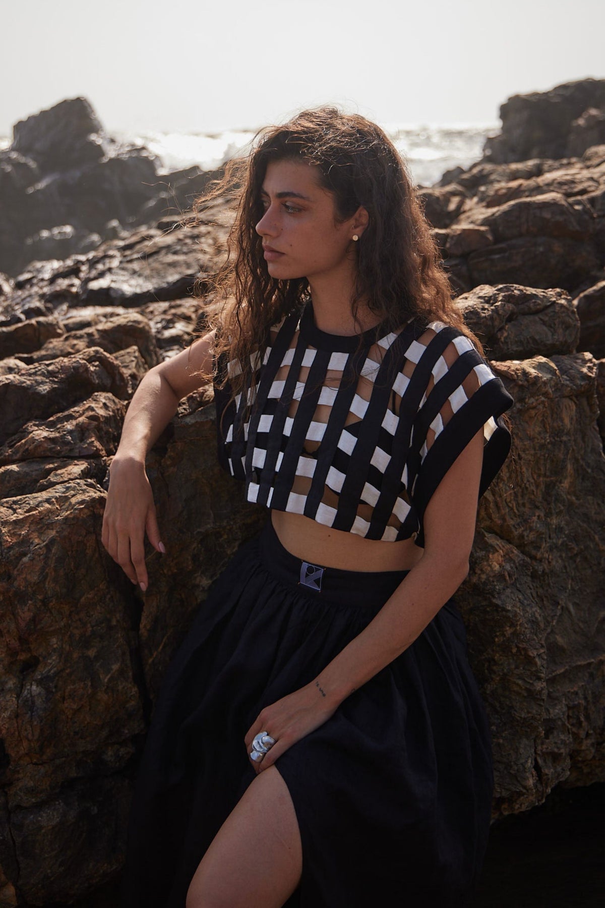 Linen Checkered Top