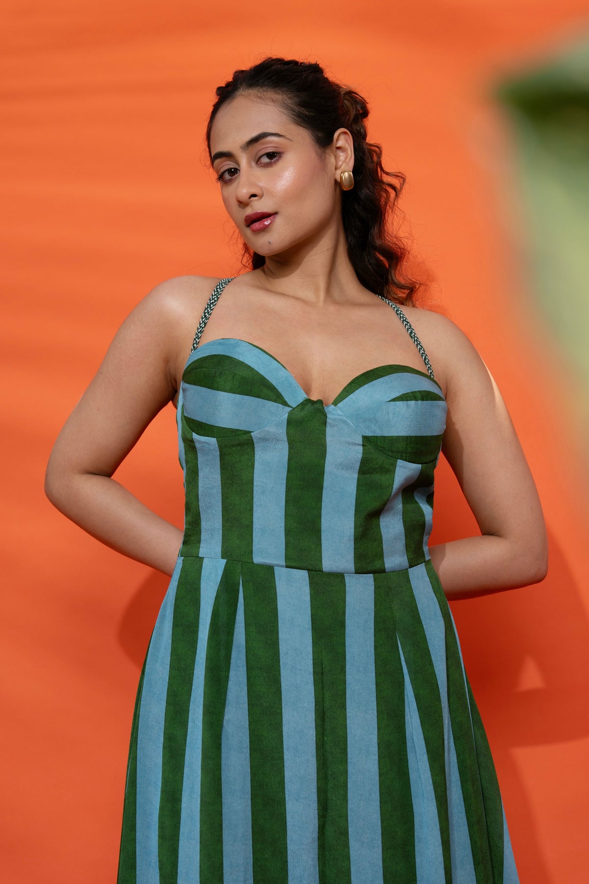 Palm Stripe Dress