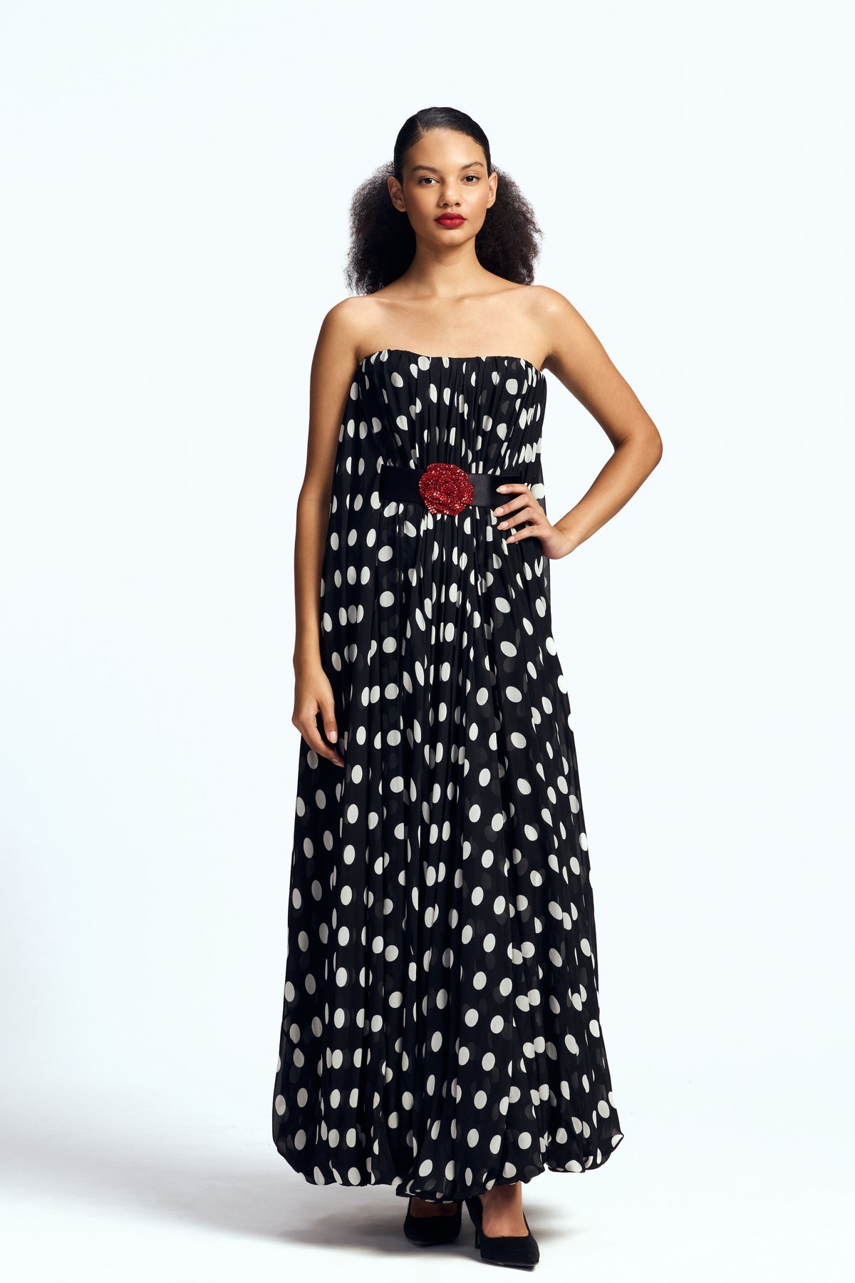 Strapless Balloon Maxi Dress