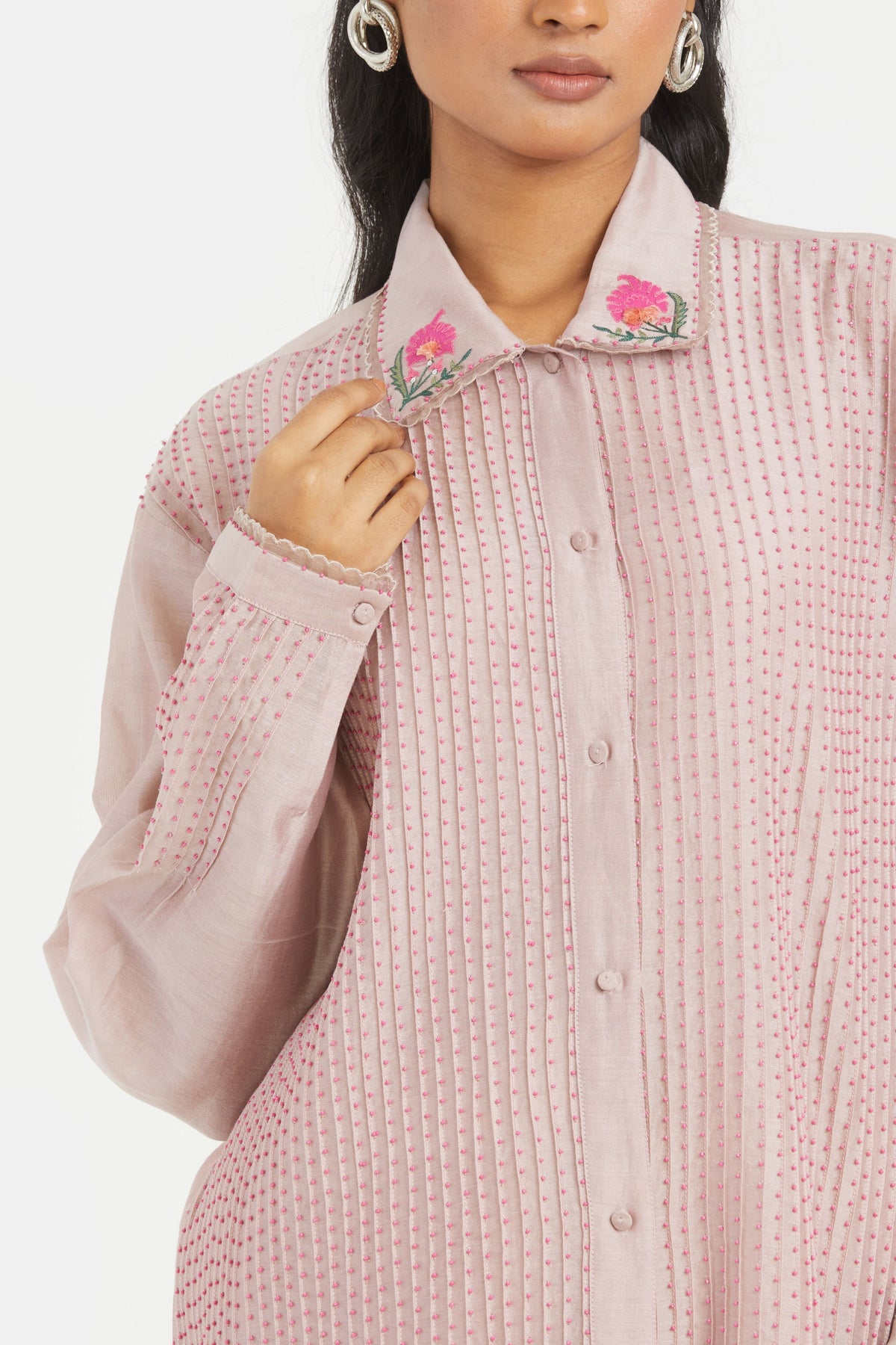 Lilac Silk Chanderi Co-ord Set