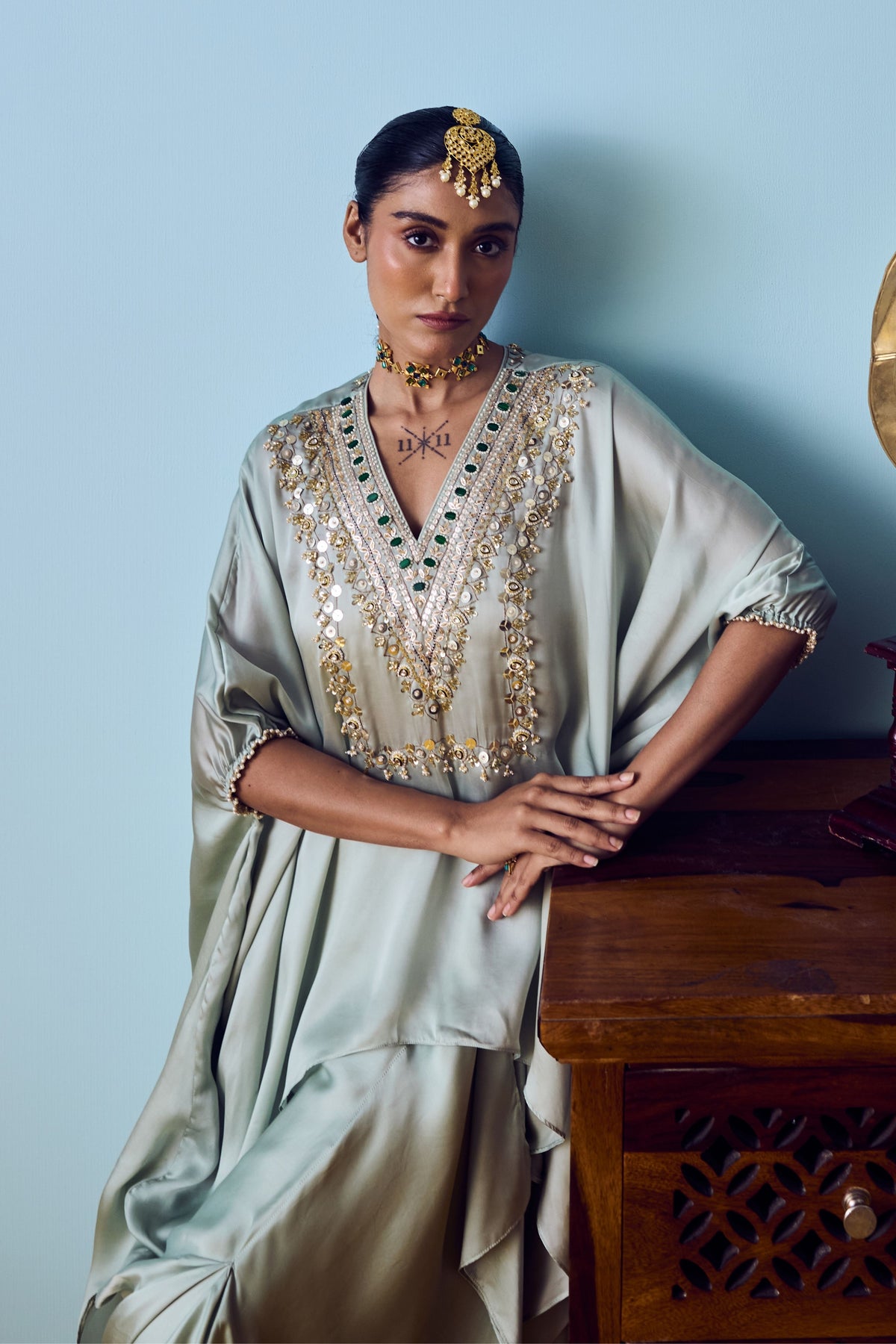 Maia Sage Green Tunic Set