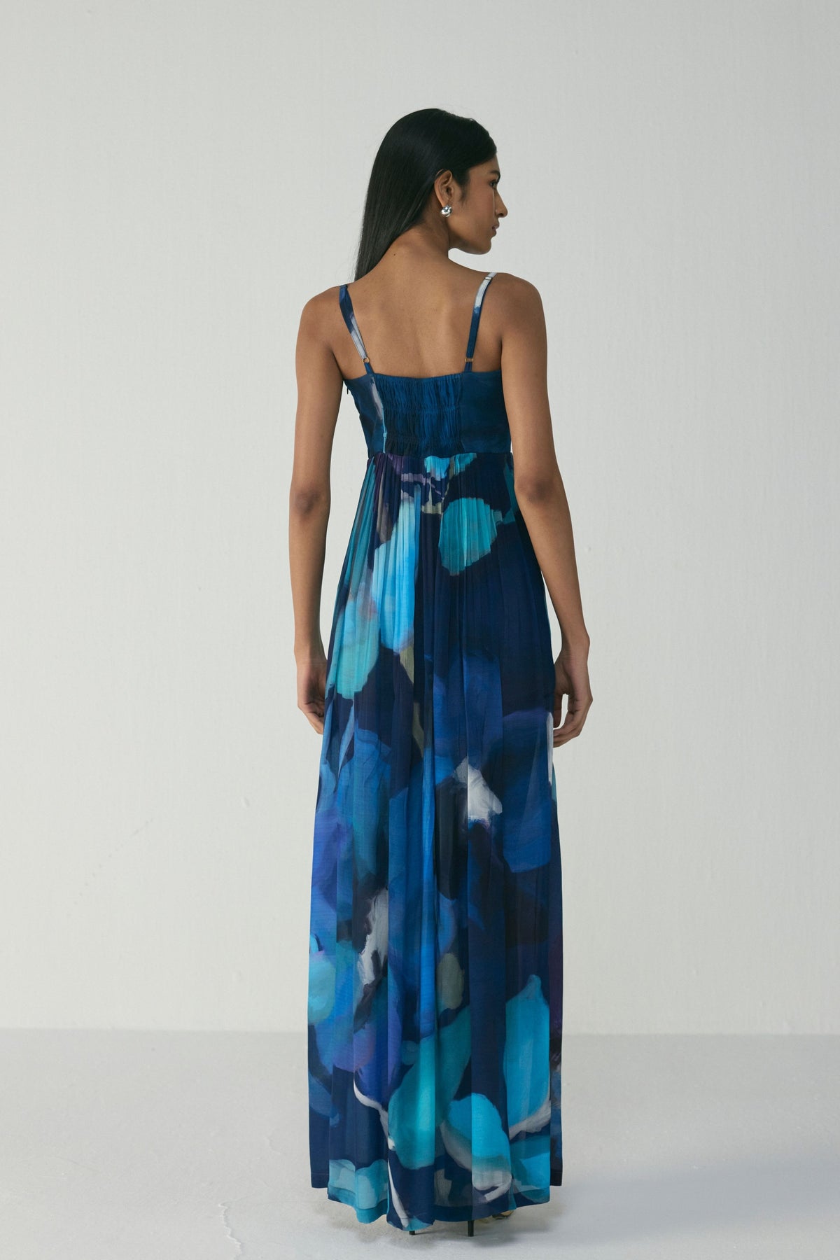 Blue Lagoon Crepe Bralette Dress