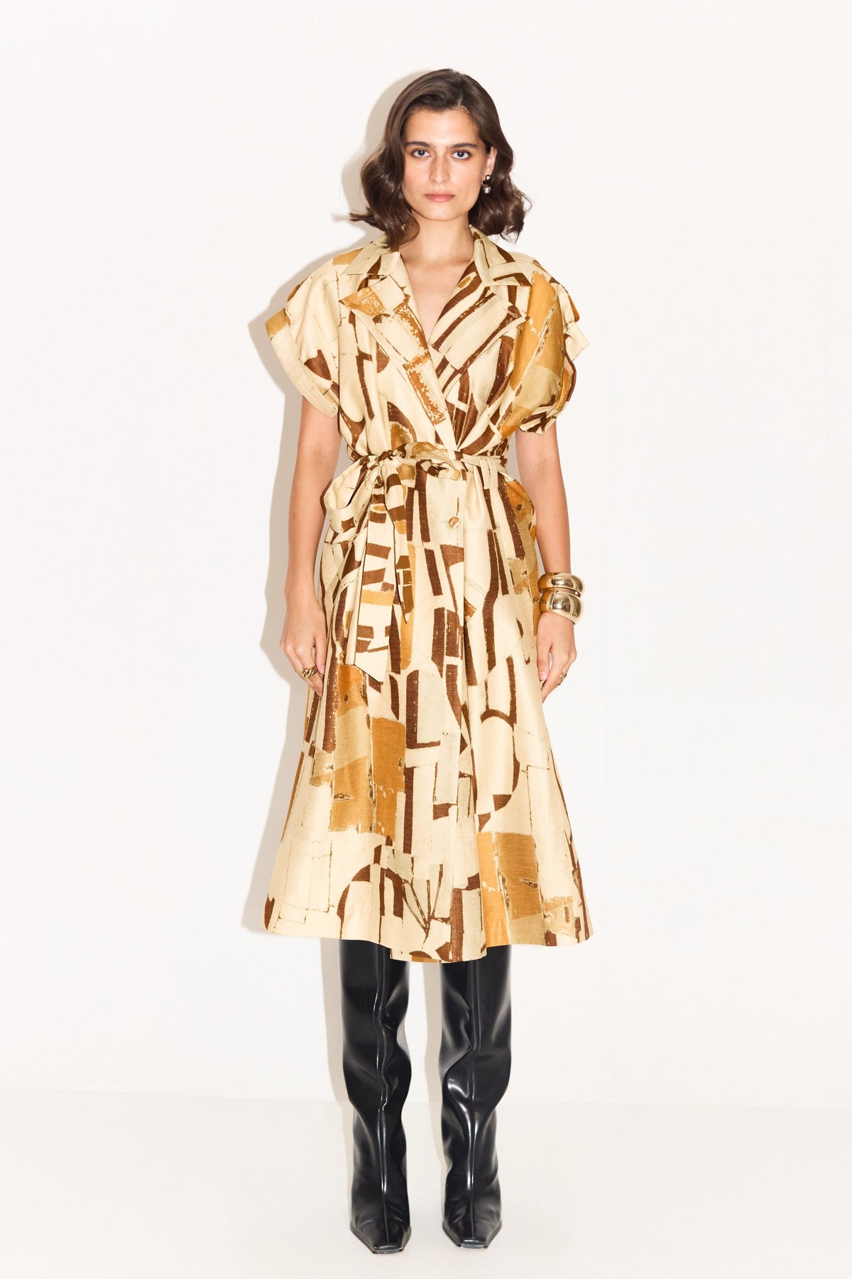 Cruz Printed Trench Dress