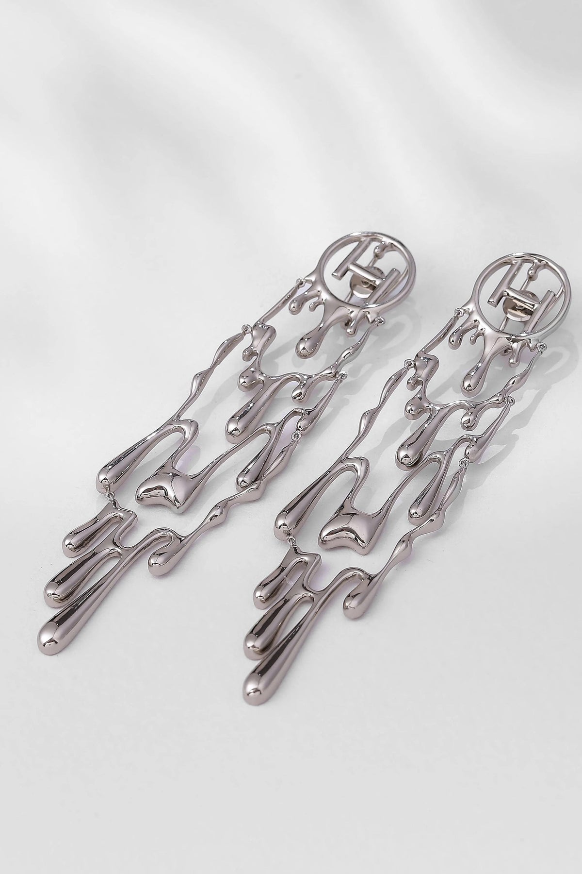 Free Fall Earrings in Silver