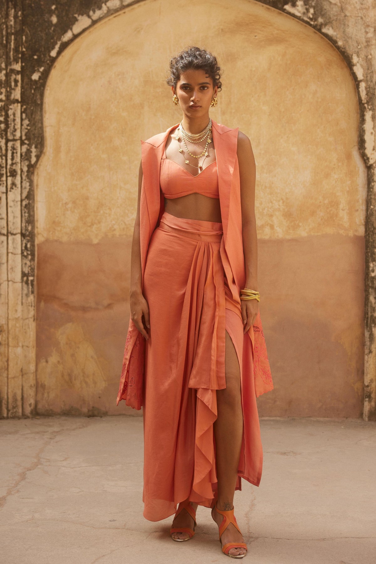 The Coral Chic Jacket Set