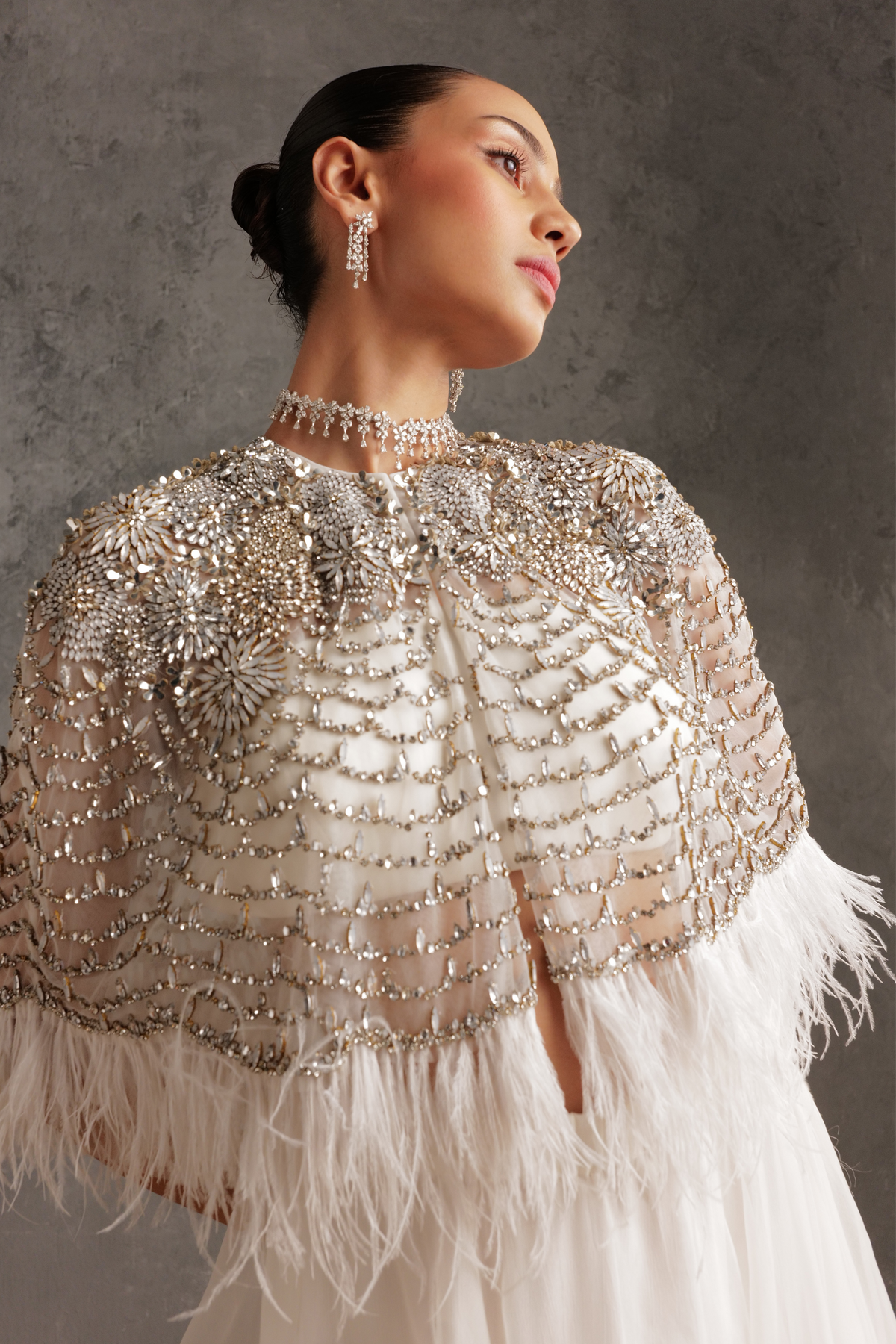 Barbara Cape In Ivory