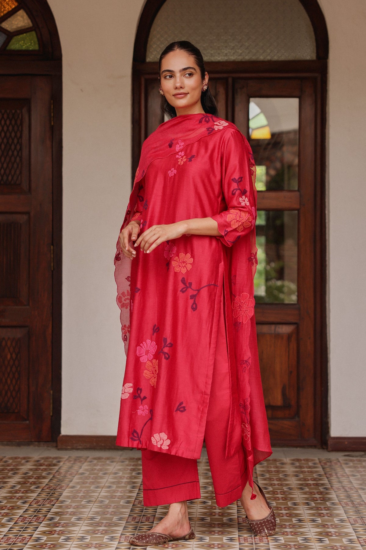 Rosewood Applique Kurta Set