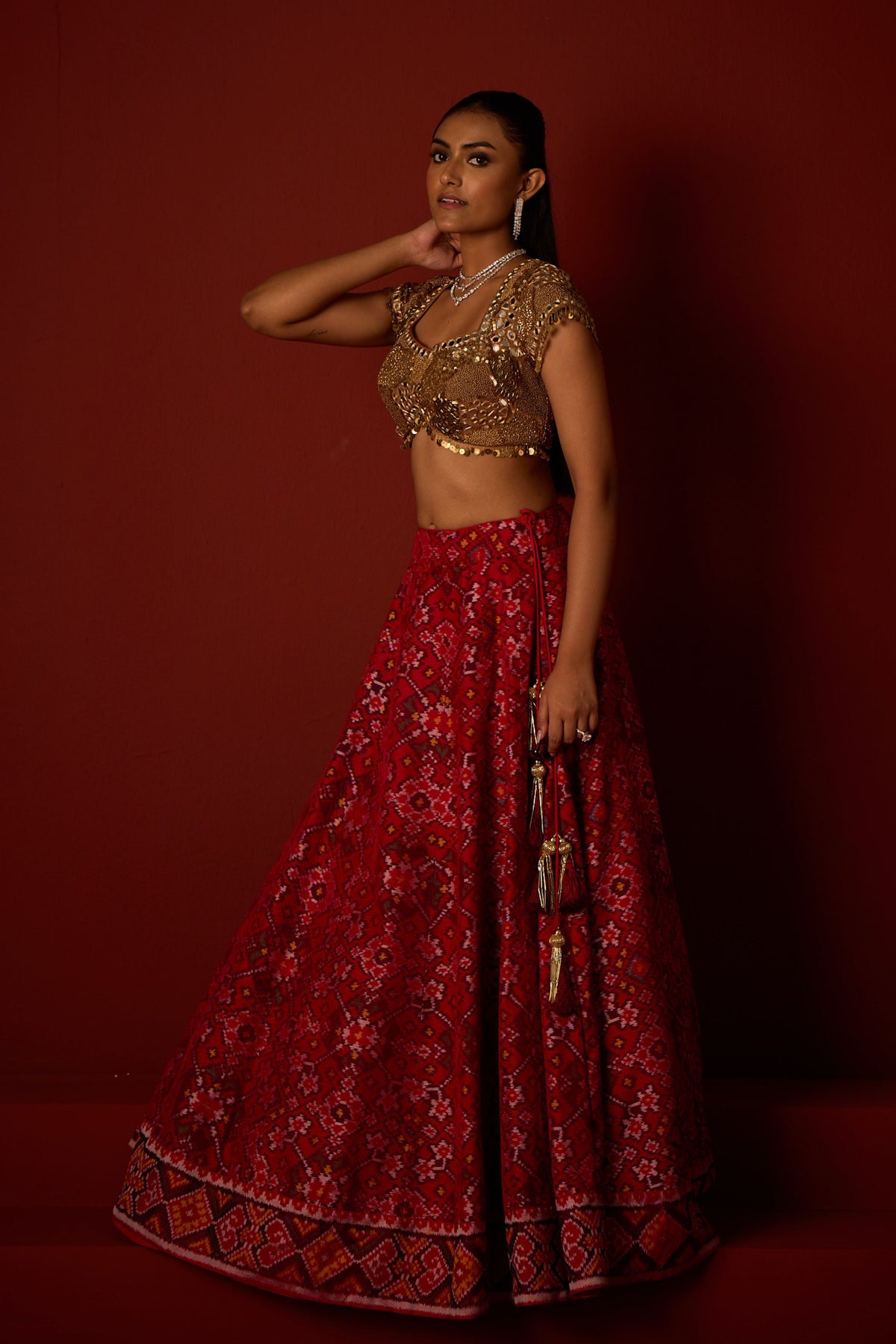 Bandhani Dupatta With Patola Border