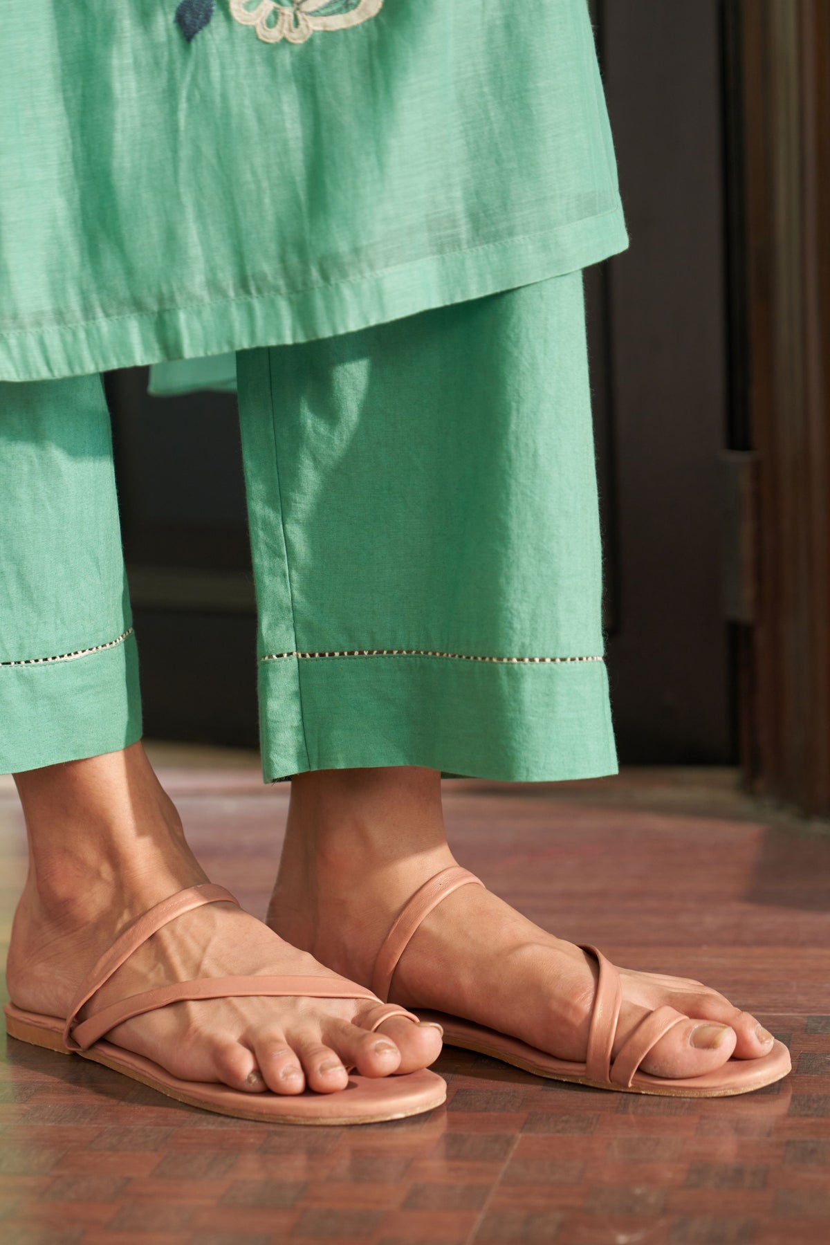 Mint Floral Kurta Set