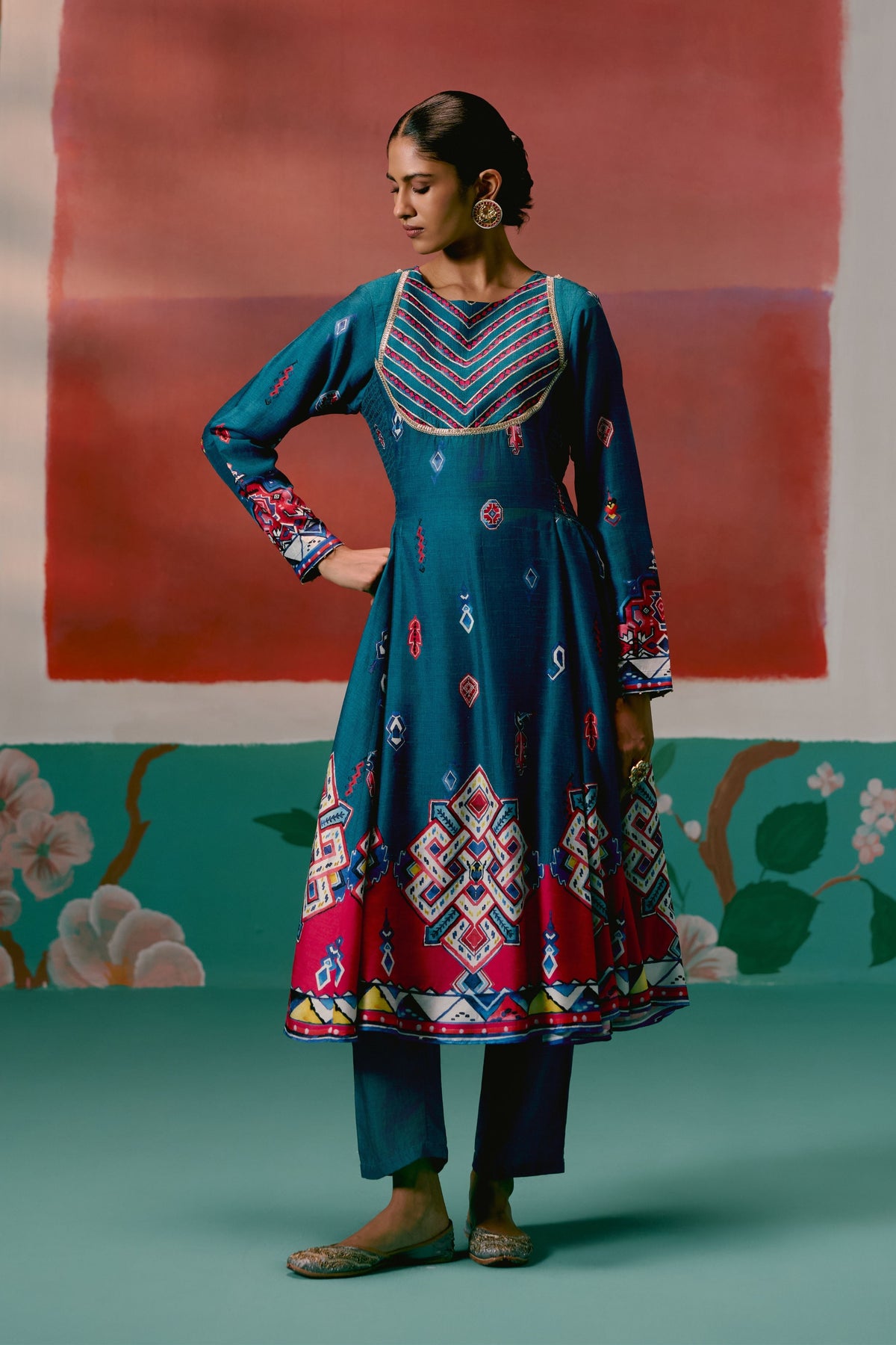 Aztec Anarkali Set