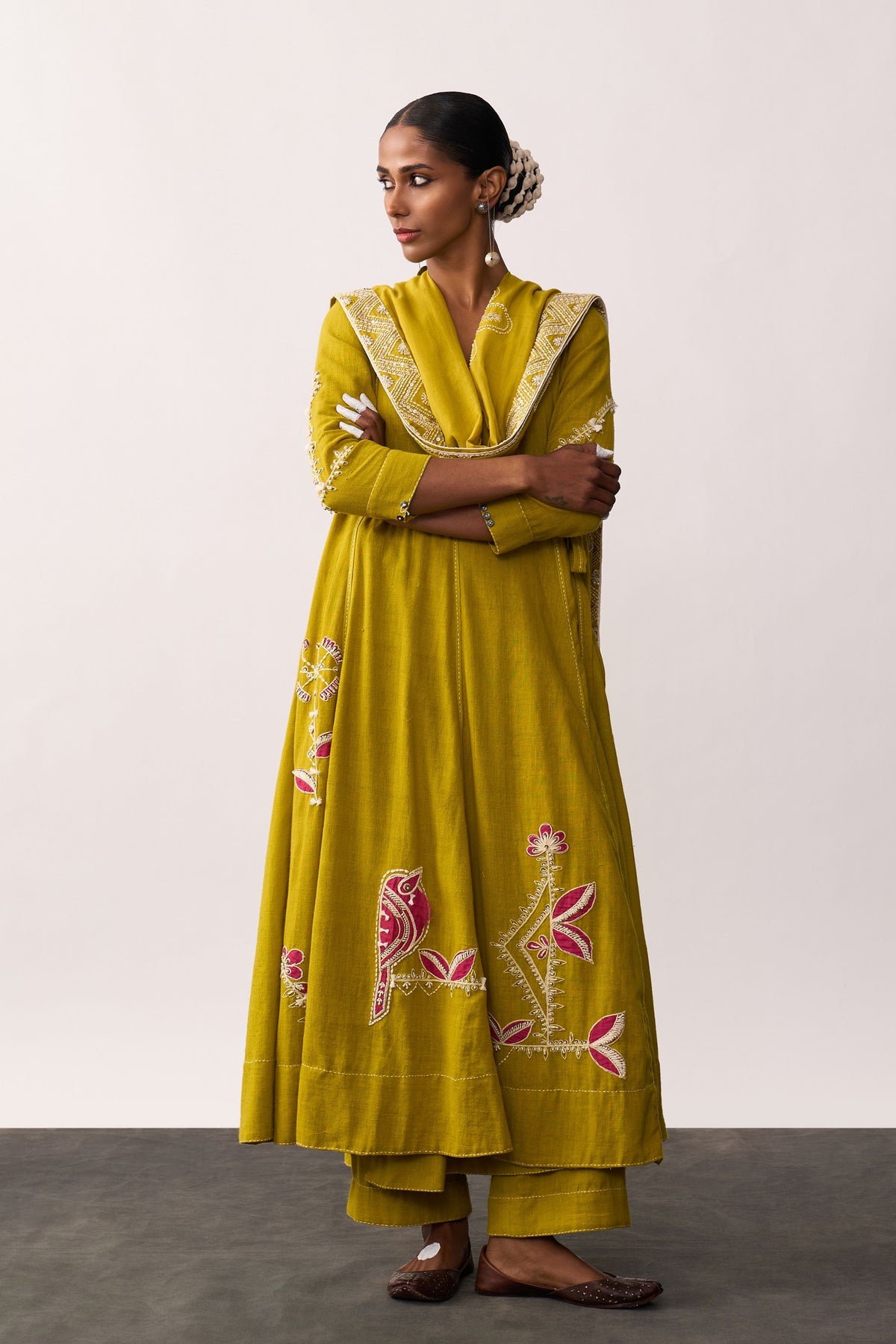 Kittur Rani Yellow Dupatta