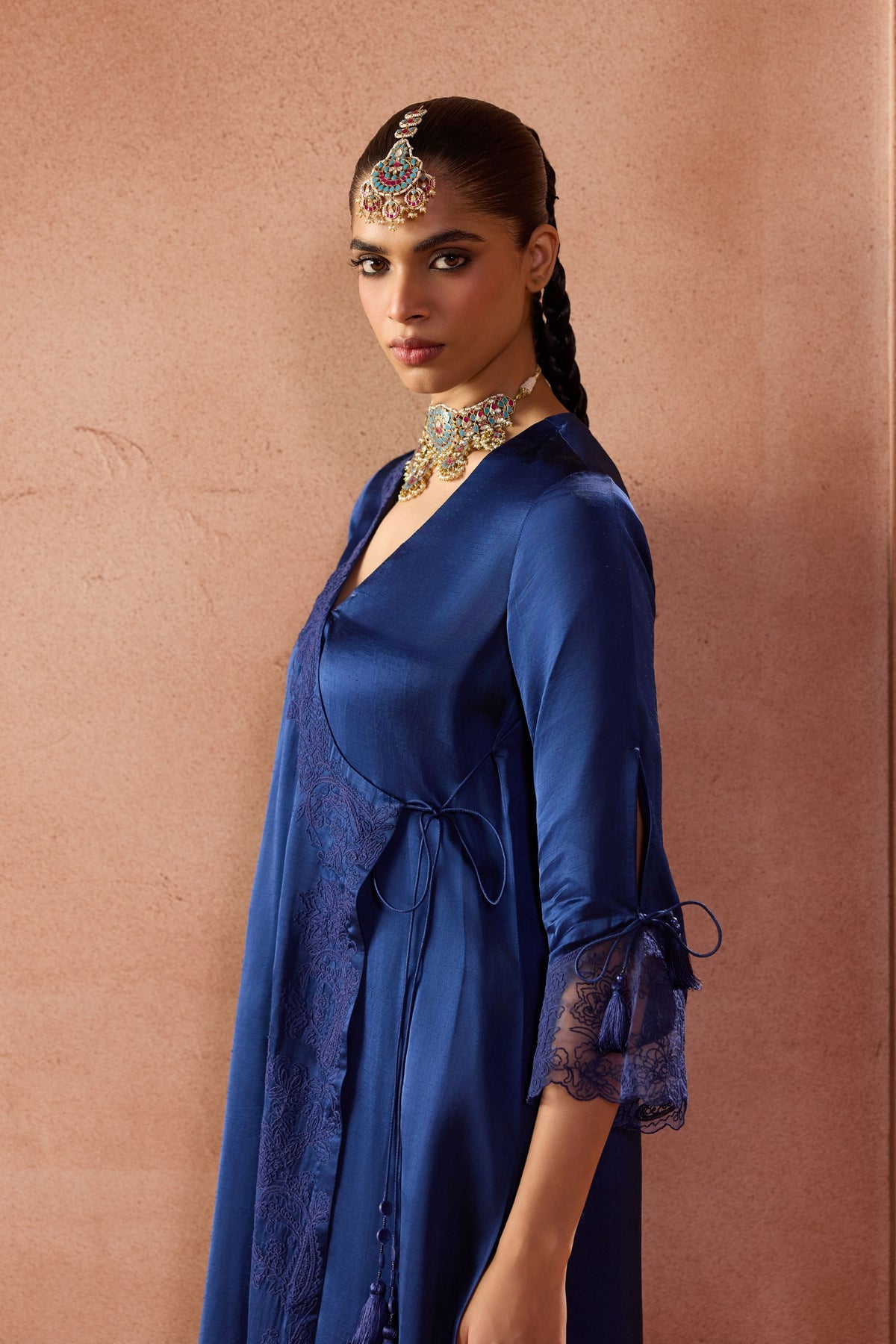 Blue Lace Kurta Set